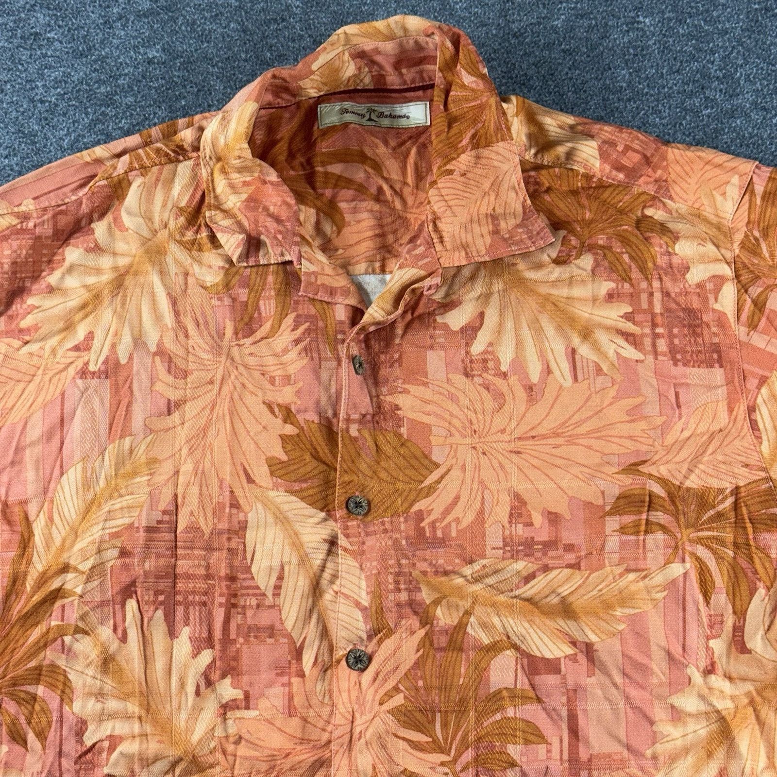 Tommy Bahama Vintage Hawaiian Shirt Men’s Sz L Orange with Hammock Scene Size US L / EU 52-54 / 3 - 4 Thumbnail