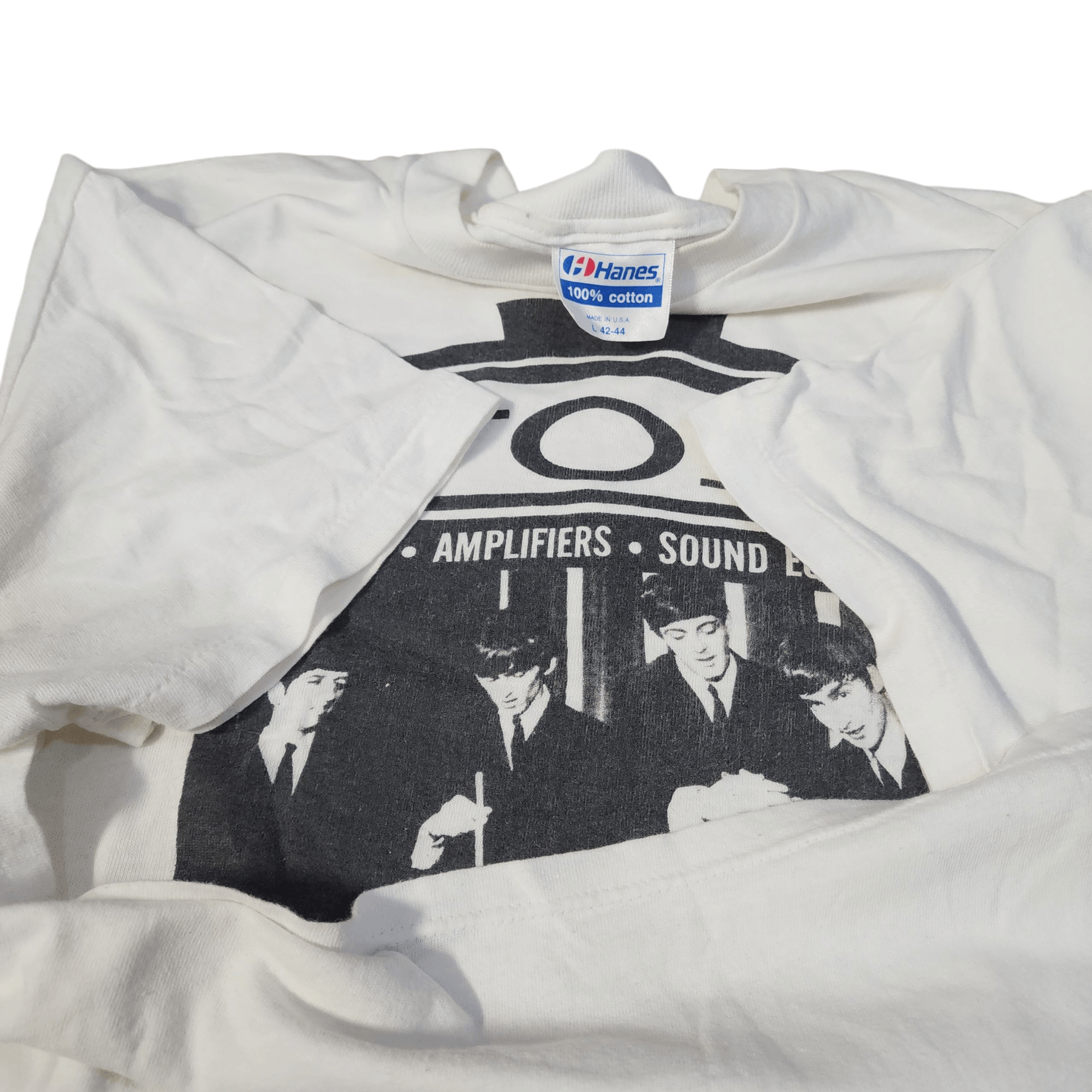 Vintage Rare Vintage 80s The Beatles VOX Hanes made in USA shirt Size US L / EU 52-54 / 3 - 3 Thumbnail