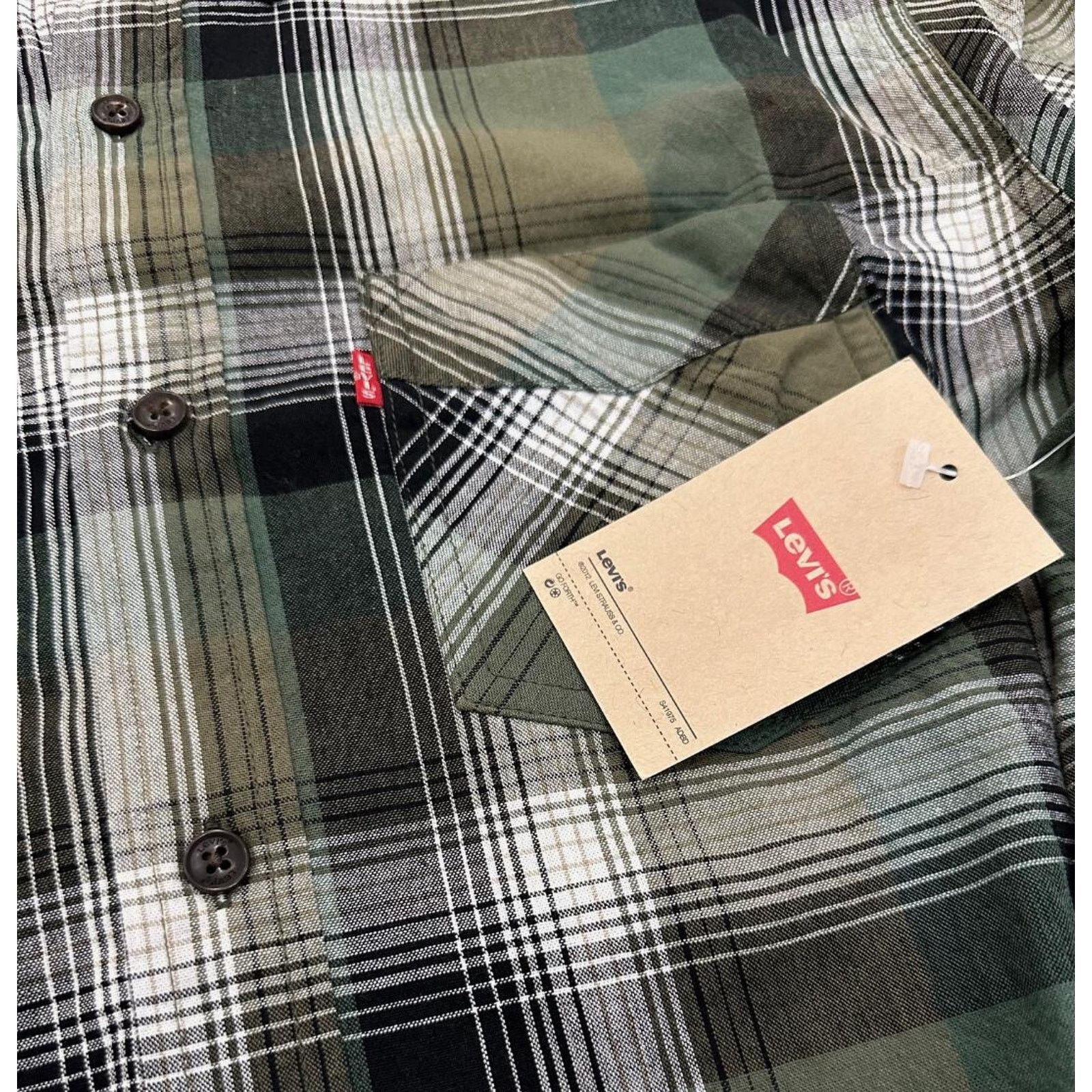 Levi's Levi's Men's Rigdon Plaid Long Sleeve Button Up Shirt Size US S / EU 44-46 / 1 - 3 Thumbnail