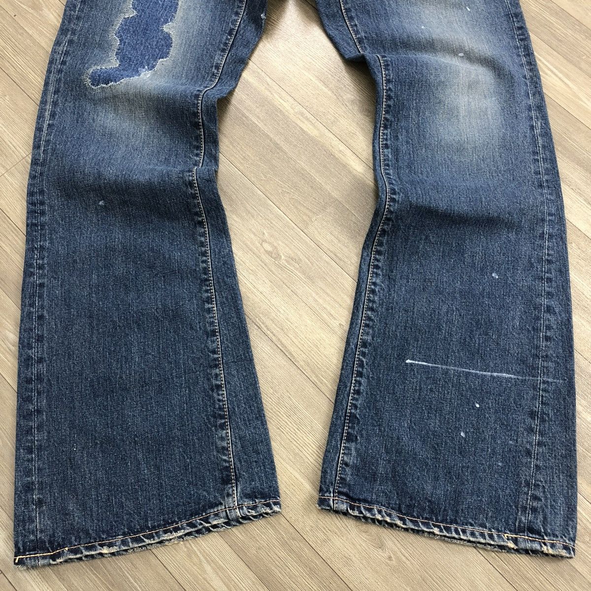 If Six Was Nine × Japanese Brand × Le Grande Bleu (L.G.B.) 🇯🇵2000s Japense Distressed Denim Punk Bootcut Flared Jeans Size US 32 / EU 48 - 14 Thumbnail