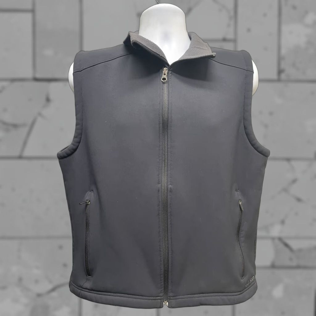 Vintage L.L. Bean Nylon/Polyester Black Zip Down Vest Lined Fleece Shell Polyester Mens M Regular Men Brand Size US M / EU 48-50 / 2 - 1 Thumbnail