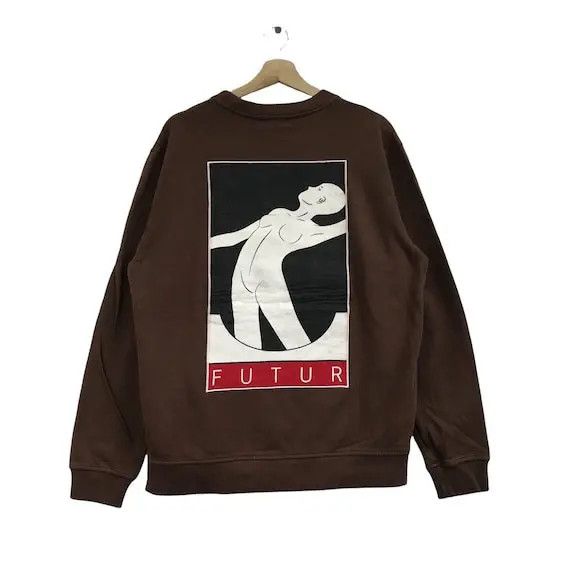 Vintage Vtg FUTUR PARISIAN LABEL Art Naked Nude Sweatshirt Pullover Size US XL / EU 56 / 4 - 1 Thumbnail