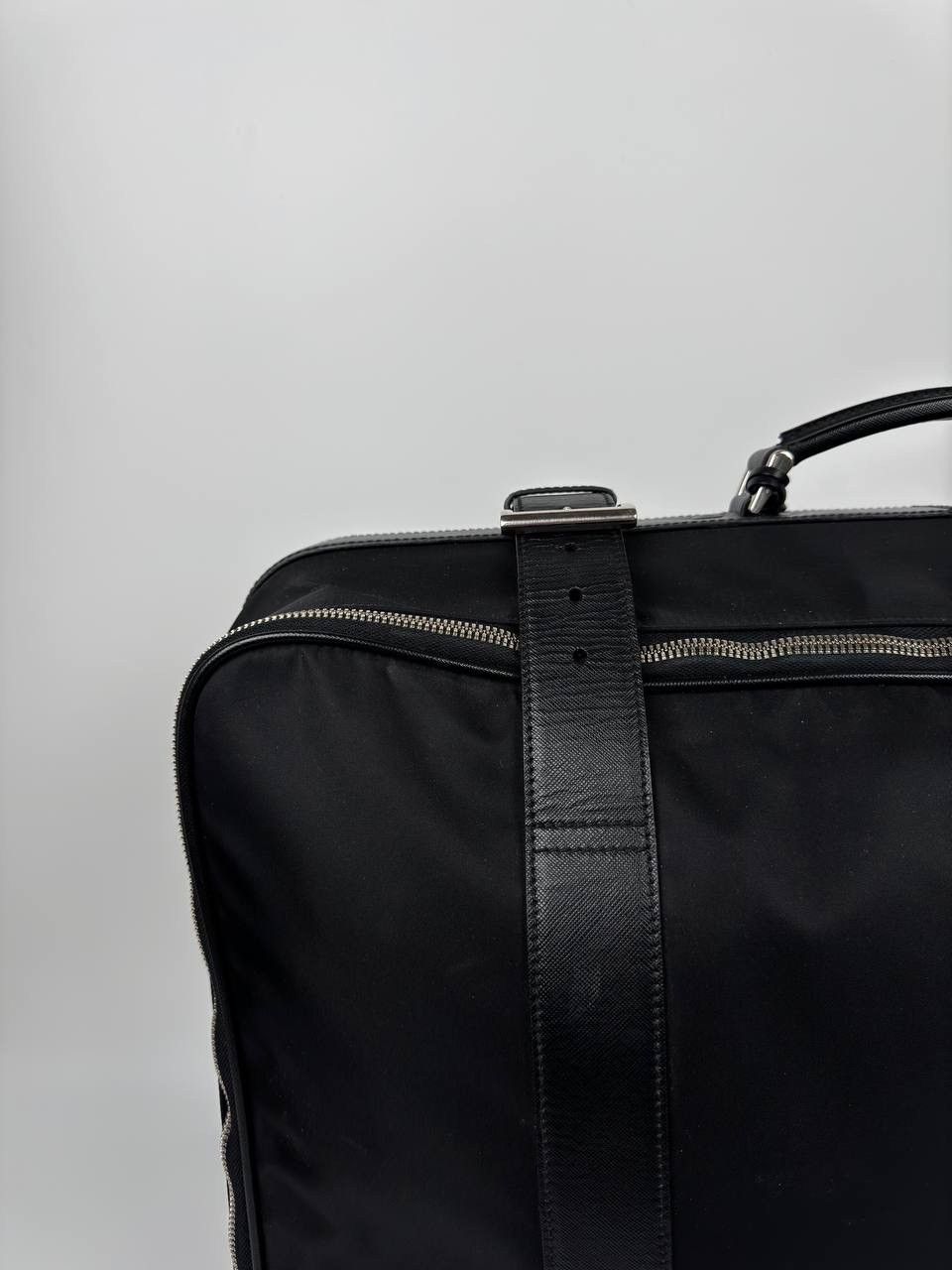 Prada Prada Saffiano Black Nylon Luggage Bag Size ONE SIZE - 7 Thumbnail