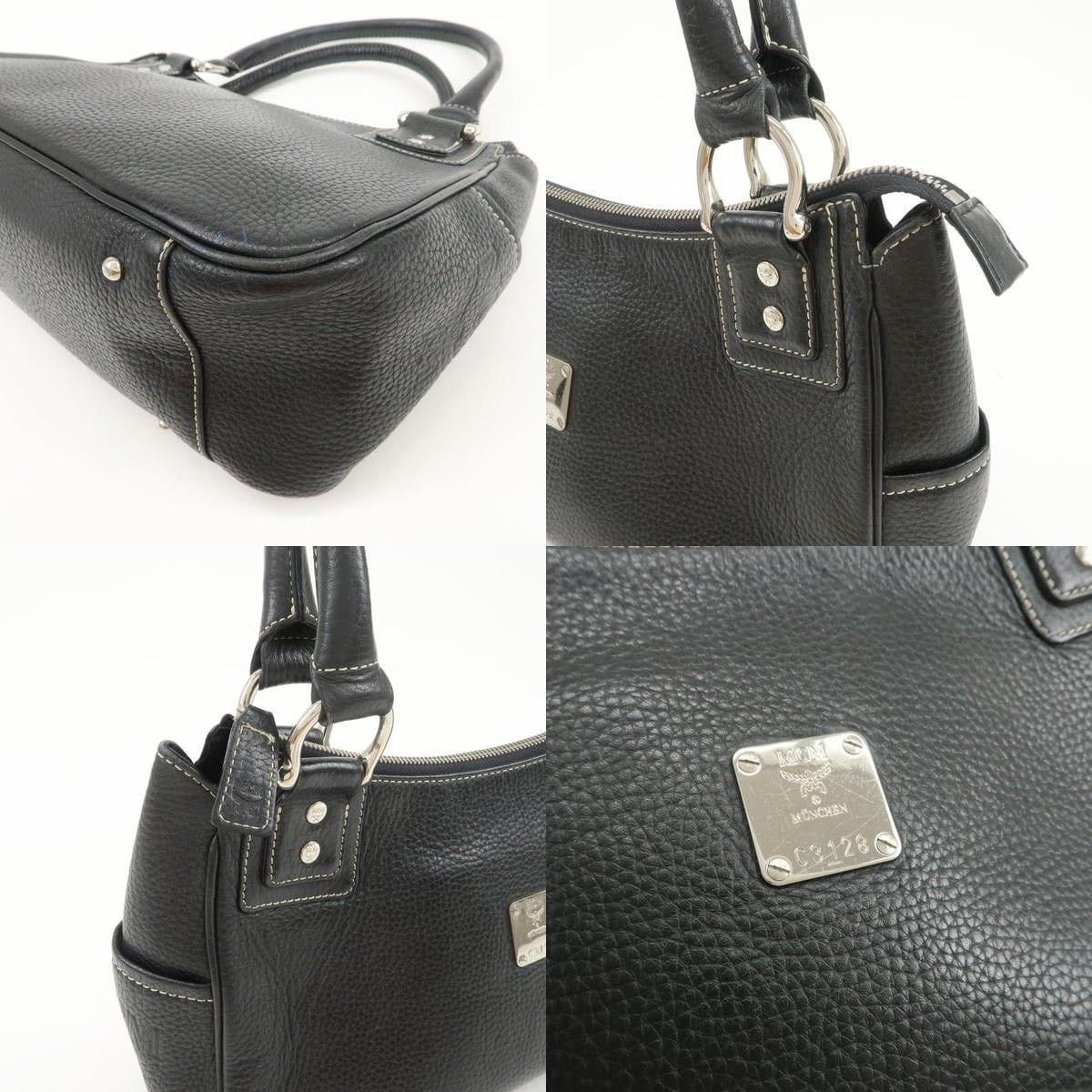 MCM MCM Visetos Leather Shoulder Bag Black Size ONE SIZE - 5 Thumbnail