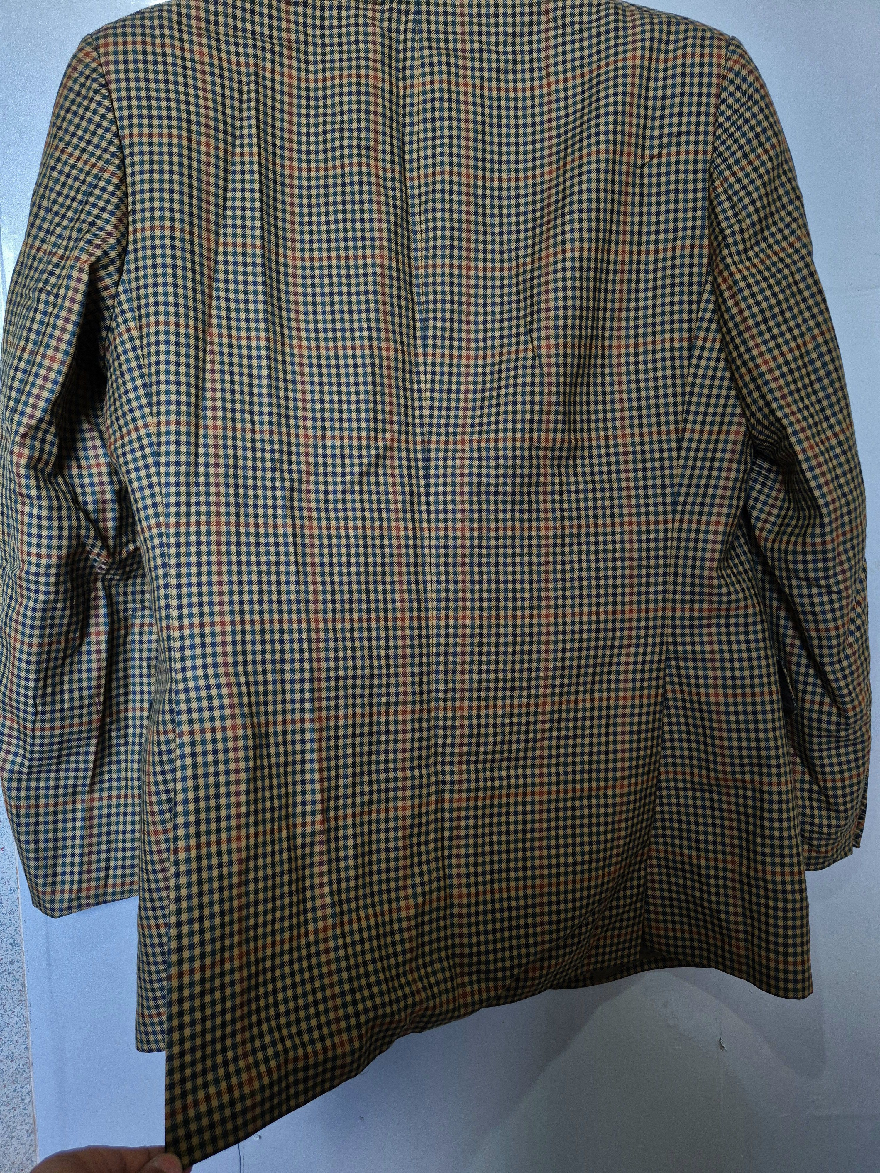 Burberry Burberrys Vintage Houndstooth Blazer Mens Size 54 Europe Size 54R - 15 Thumbnail