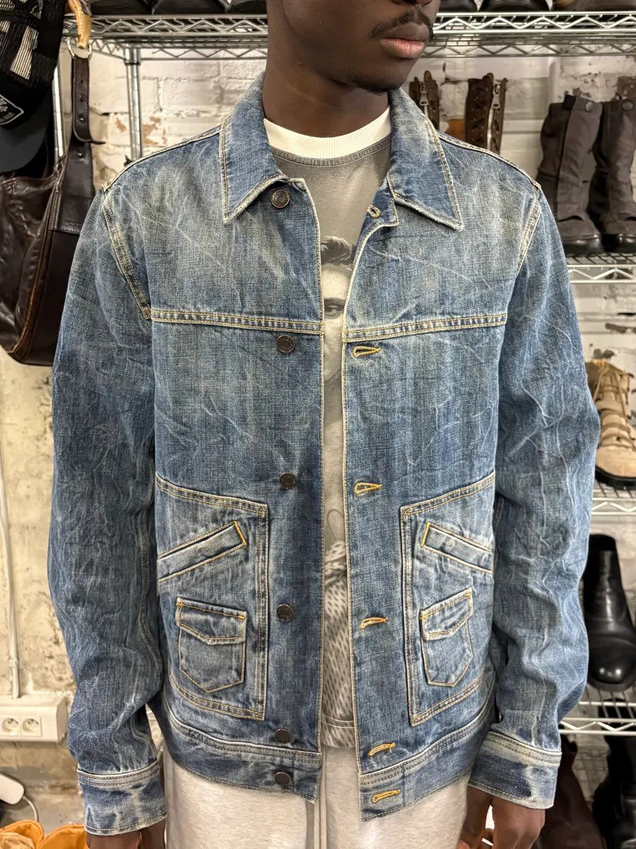 Dolce & Gabbana 2000s Dolce & Gabbana Raw Blue Denim Jacket Size US M / EU 48-50 / 2 - 2 Thumbnail