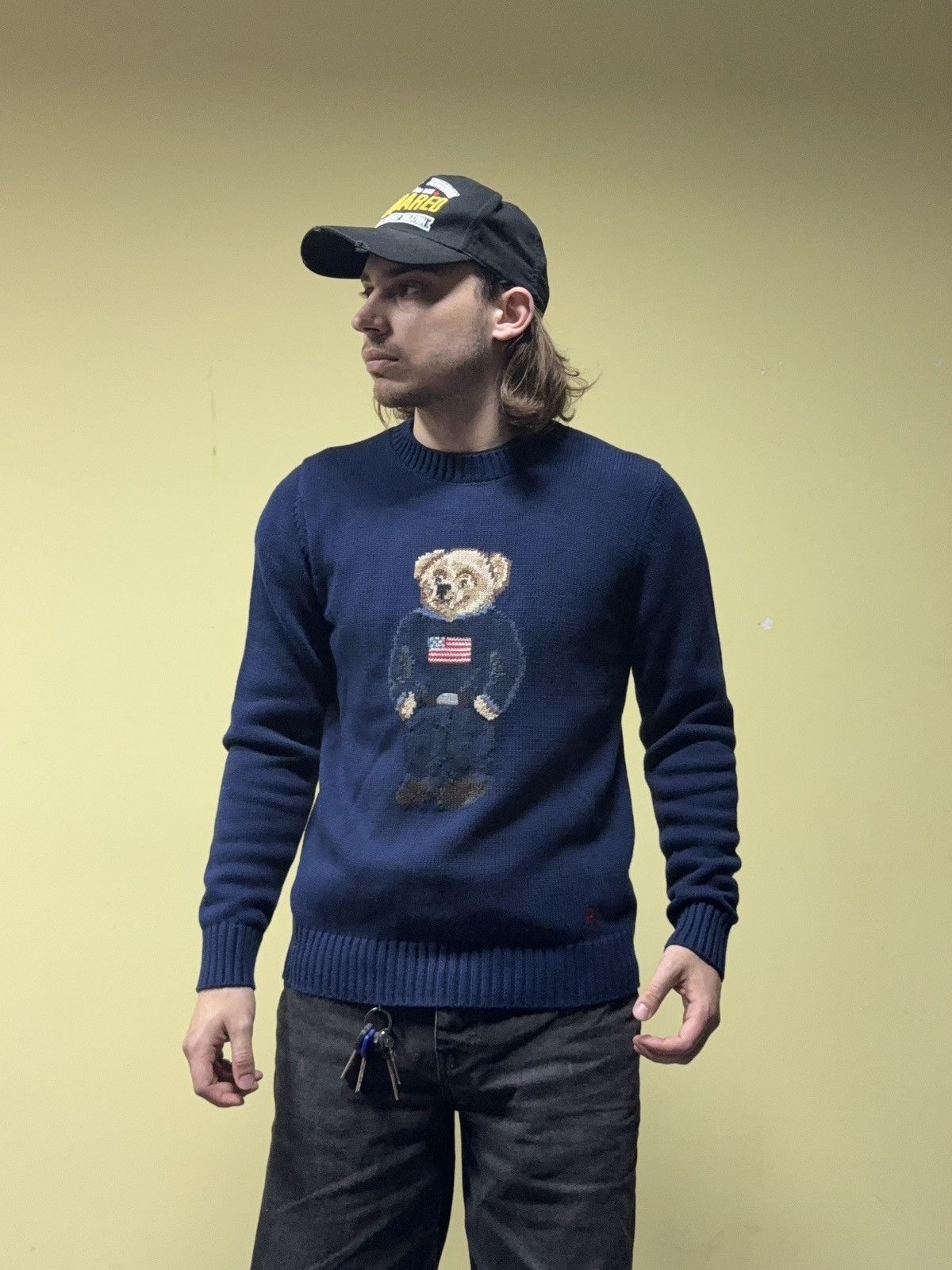 Polo Ralph Lauren POLO Bear 🇺🇸 Ralph Lauren sweater big logo USA flag Size US L / EU 52-54 / 3 - 7 Thumbnail
