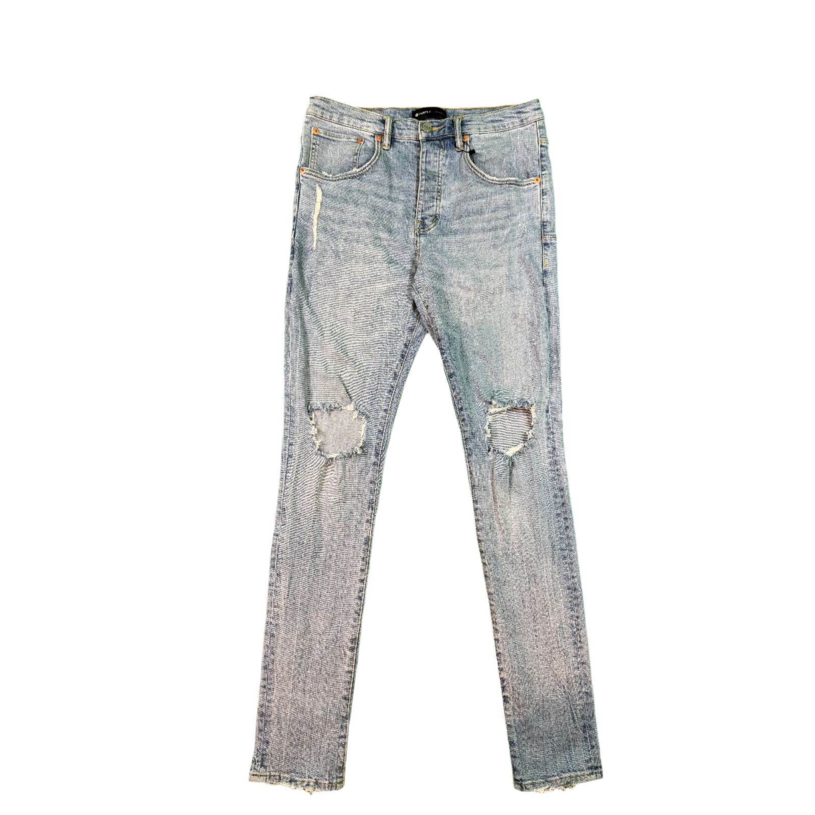 Purple Brand Purple Brand Light Wash Ripped Blue Jeans Size US 32 / EU 48 - 1 Thumbnail