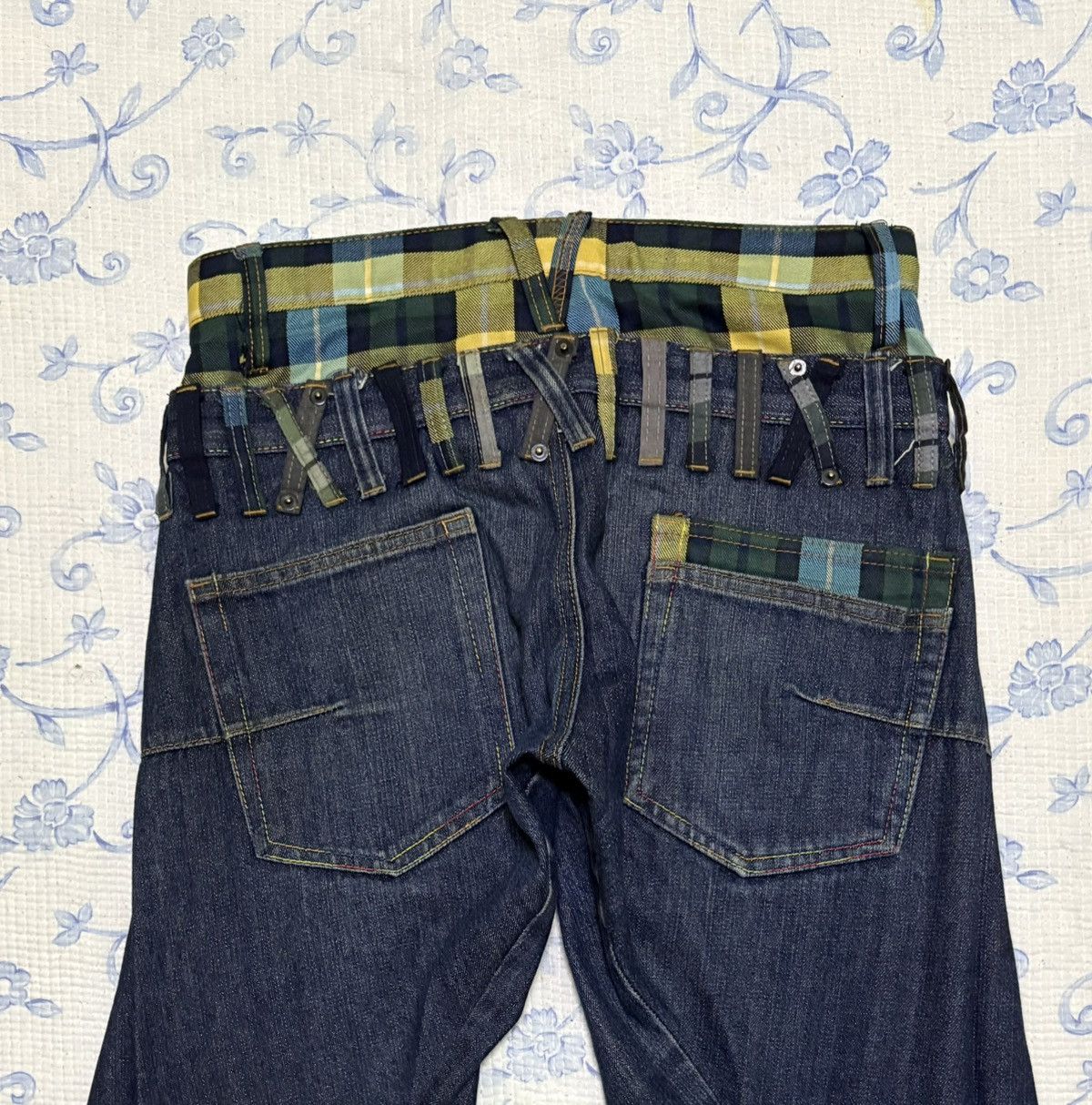 Japanese Brand Japanese BRTH Breath Double Waist Jeans Streetwear Denim Size US 31 - 15 Thumbnail