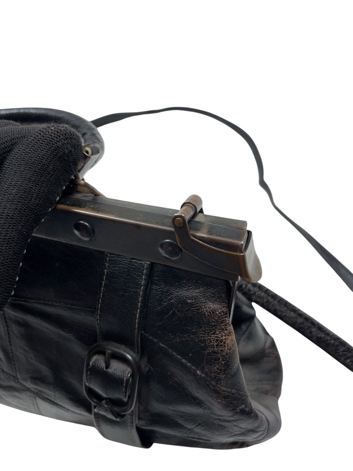 Vintage Vintage Leather Patchwork Shoulder Bag Gothic Avant Garde Size ONE SIZE - 7 Thumbnail