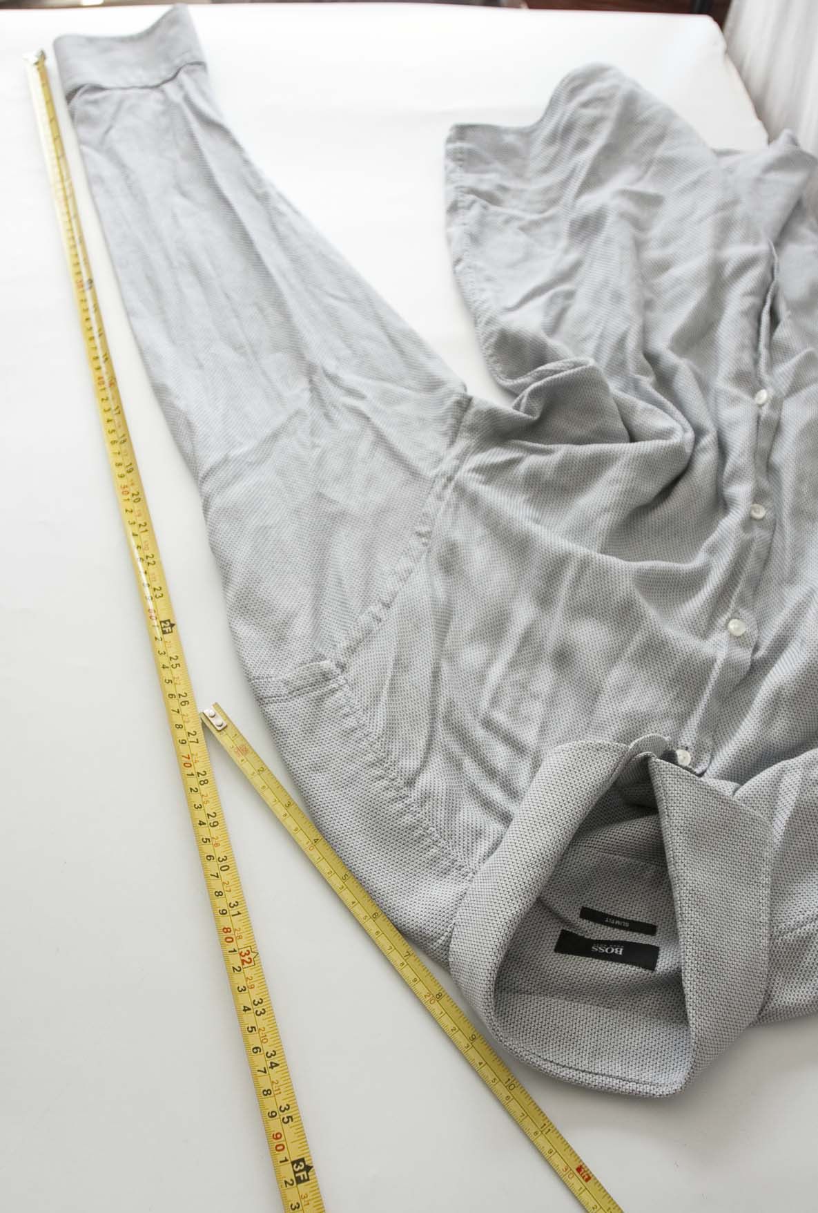 Hugo Boss Hugo Boss Shirt Slim Fit Size 17/ 43 Pale Gray Size US L / EU 52-54 / 3 - 5 Thumbnail