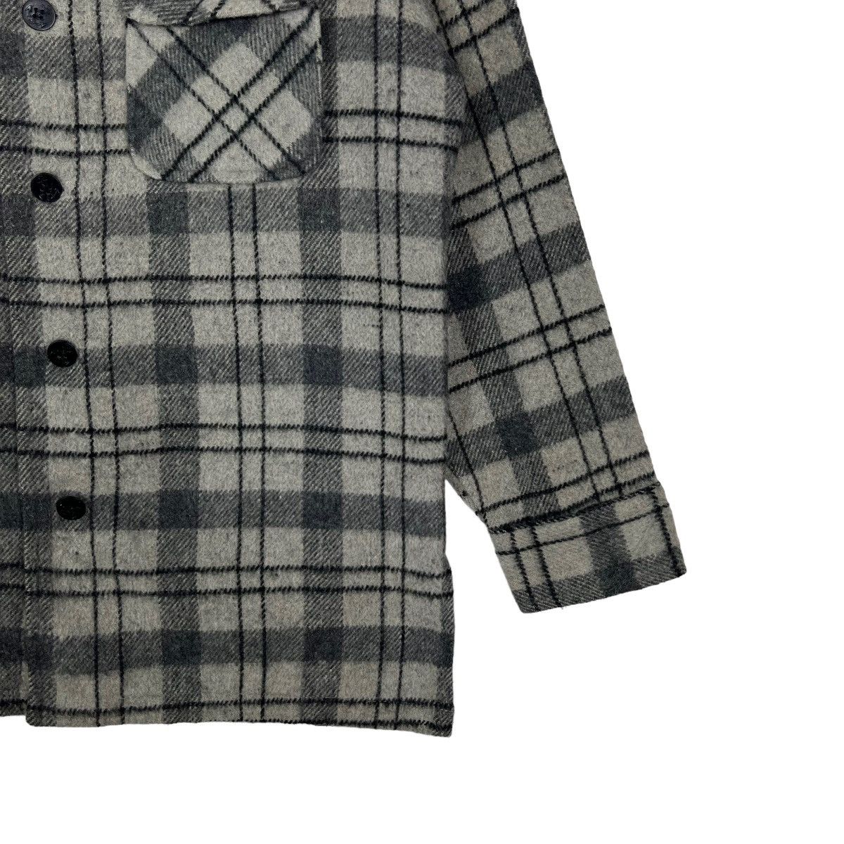 Japanese Brand × Vintage 🔥 VINTAGE STREET GUY PLAID WOOL CPO JACKET Size US M / EU 48-50 / 2 - 5 Thumbnail