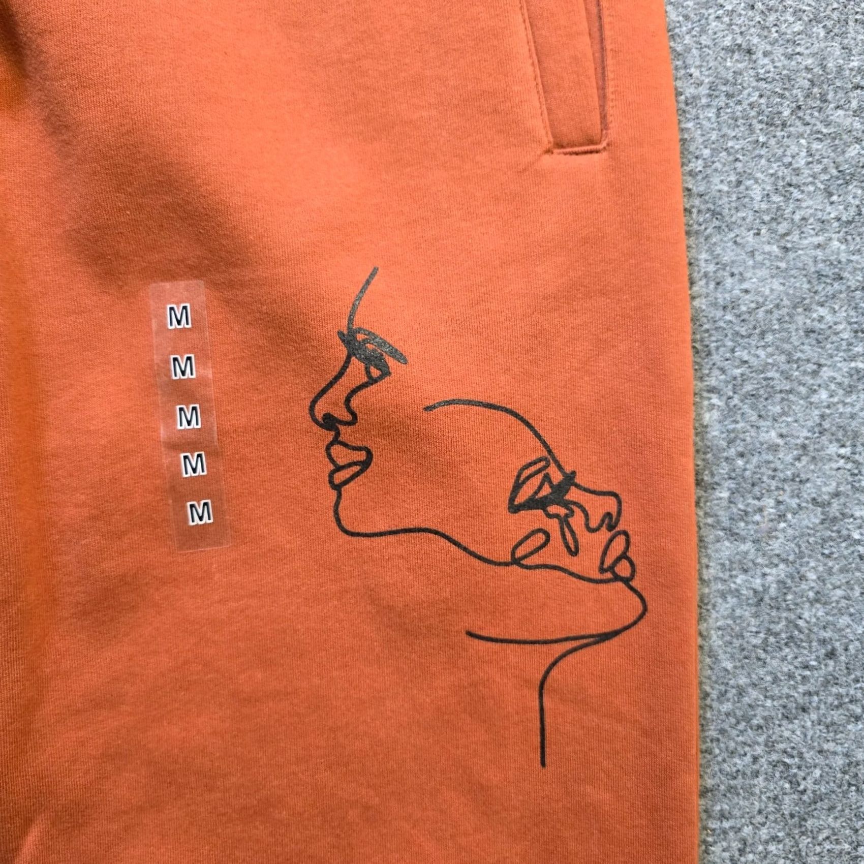 Vintage Ohanga Sweatpants Womens M Orange Jogger Pockets Lounge Casual Tapered Fleece Cotton Blend Regular Inseam 32" Pants Size 32" / US 10 / IT 46 - 3 Thumbnail