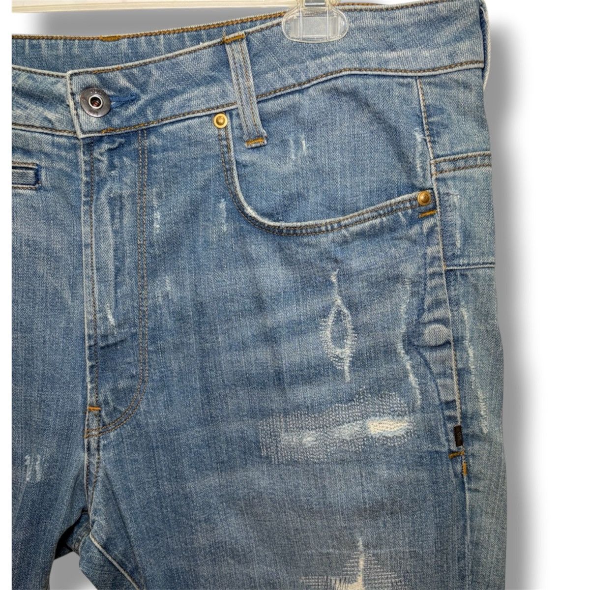 G-Star G-Star RAW D-Staq 3D Slim Jeans 36x32 Distressed 40" Waist Size US 36 / EU 52 - 4 Thumbnail