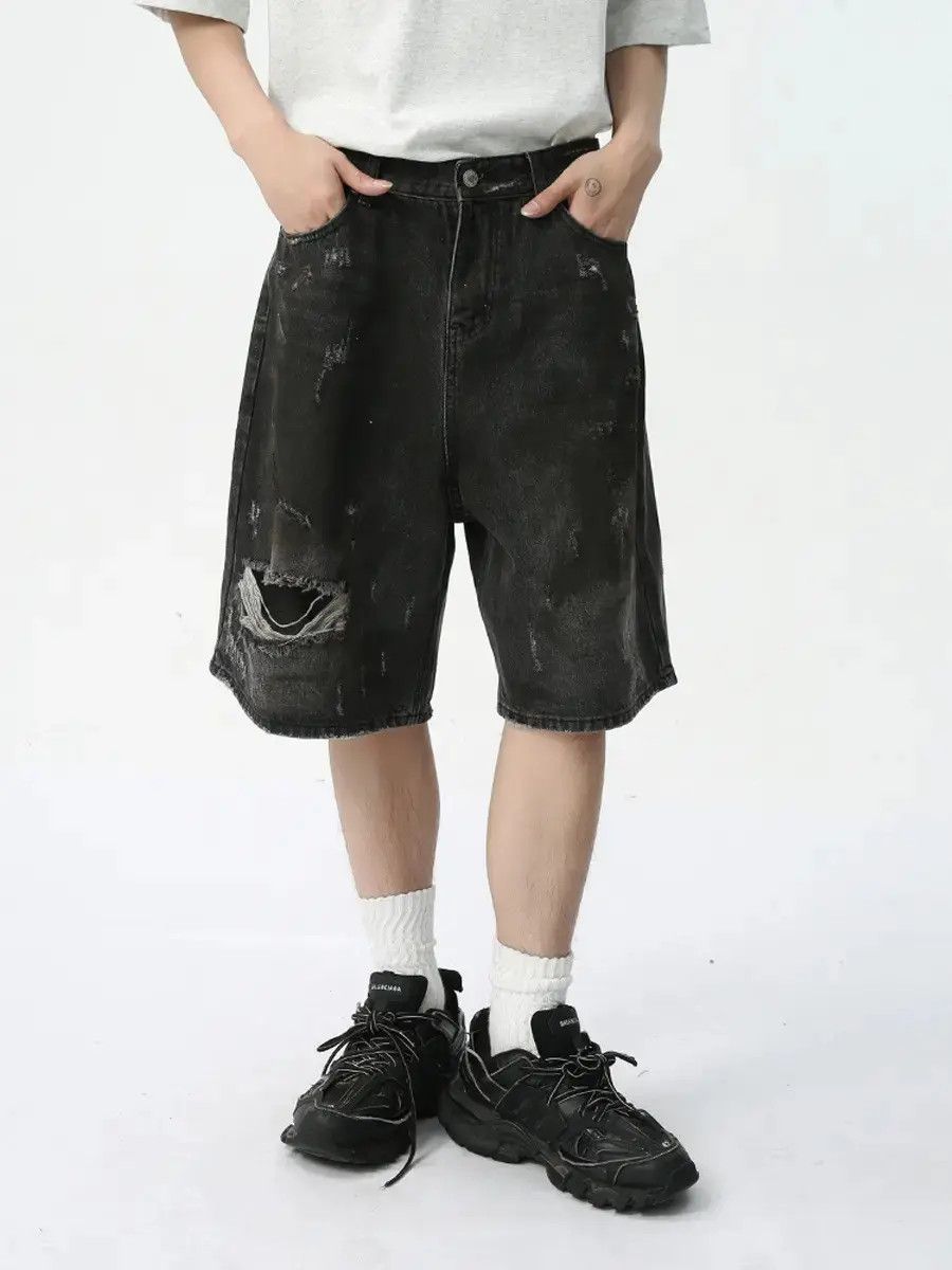 Japanese Brand Hip hop ripped loose denim shorts Size US 32 / EU 48 - 6 Thumbnail