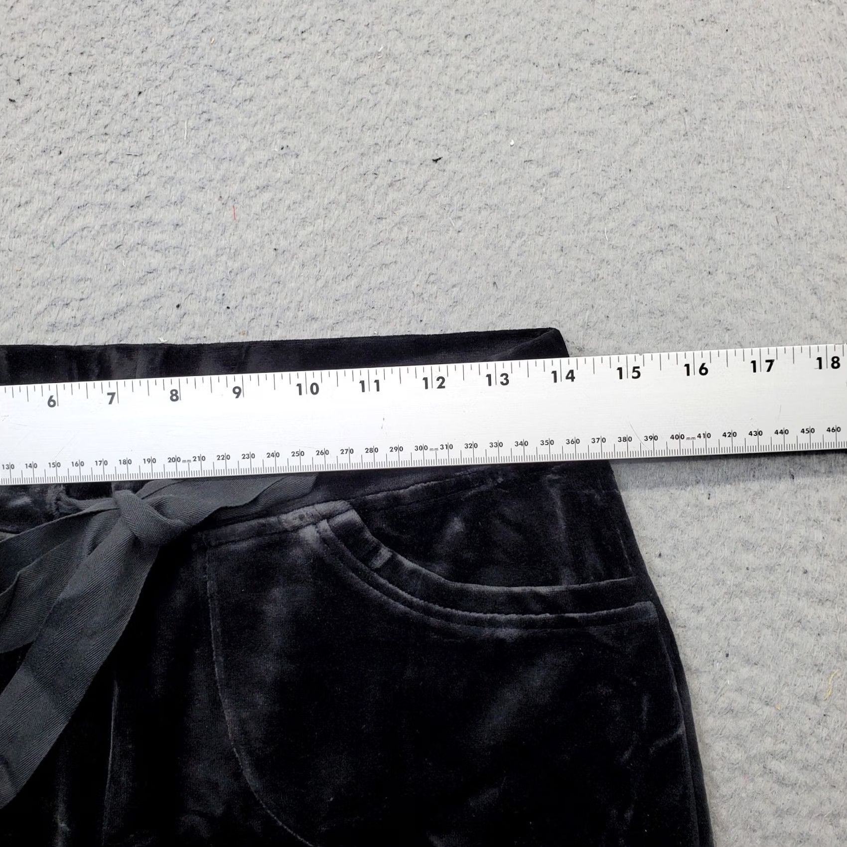 Talbots Talbots Lounge Pants Womens PS Black Velour Comfort Wide Leg Drawstring Waist Size 28" / US 6 / IT 42 - 6 Thumbnail