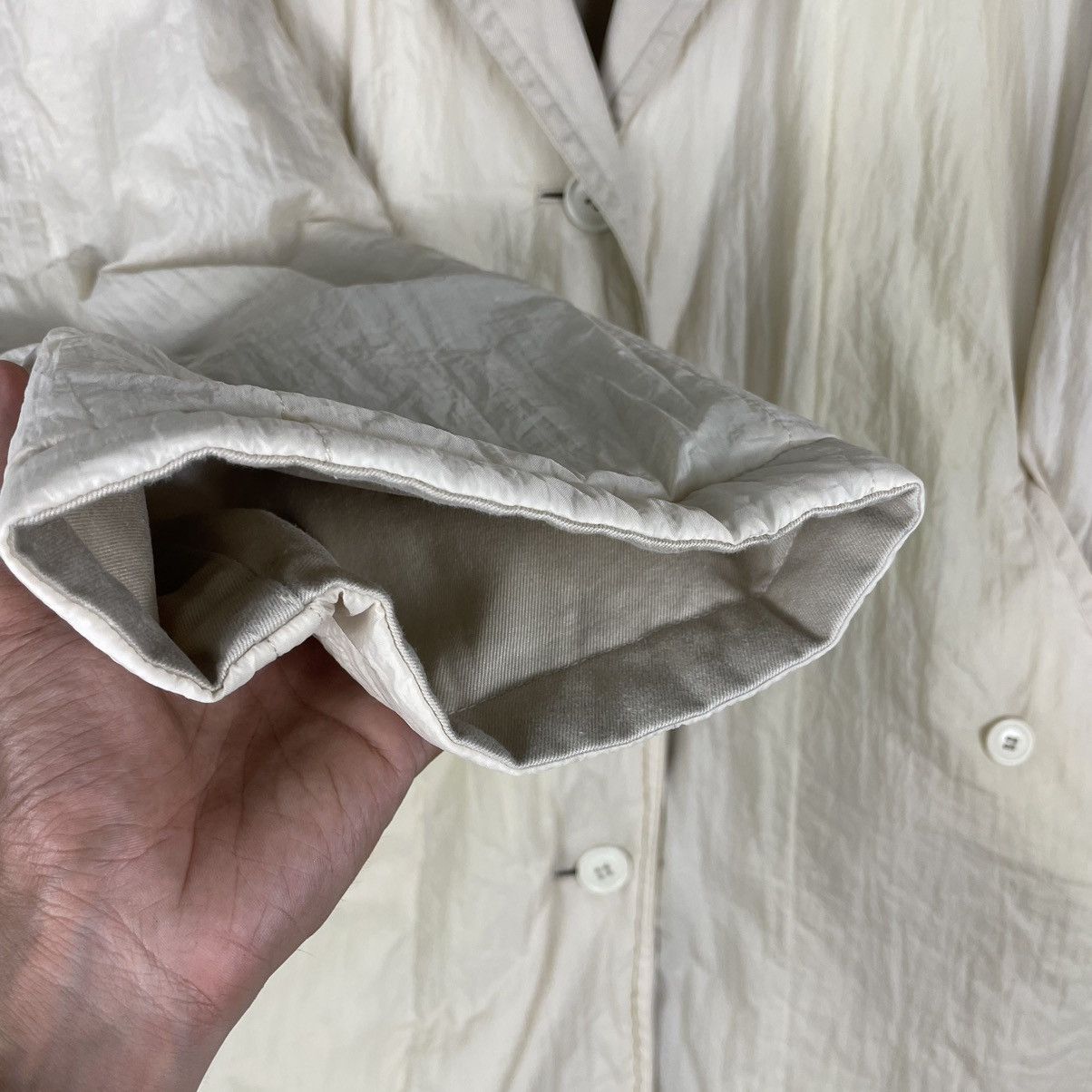 Issey Miyake ARCHIVES💥 80s BOXY COAT ISSEY MIYAKE BUTTON LONG JACKET Size US L / EU 52-54 / 3 - 12 Thumbnail