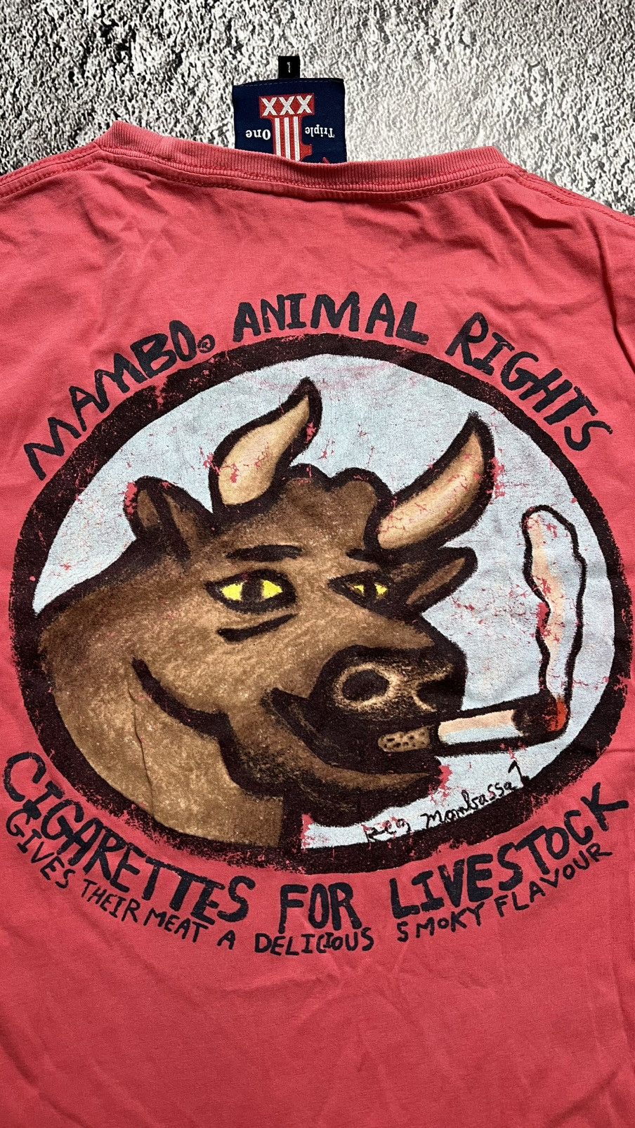 Mambo Mambo animal rights cigarettes for living vintage y2K tee Size US L / EU 52-54 / 3 - 1 Thumbnail