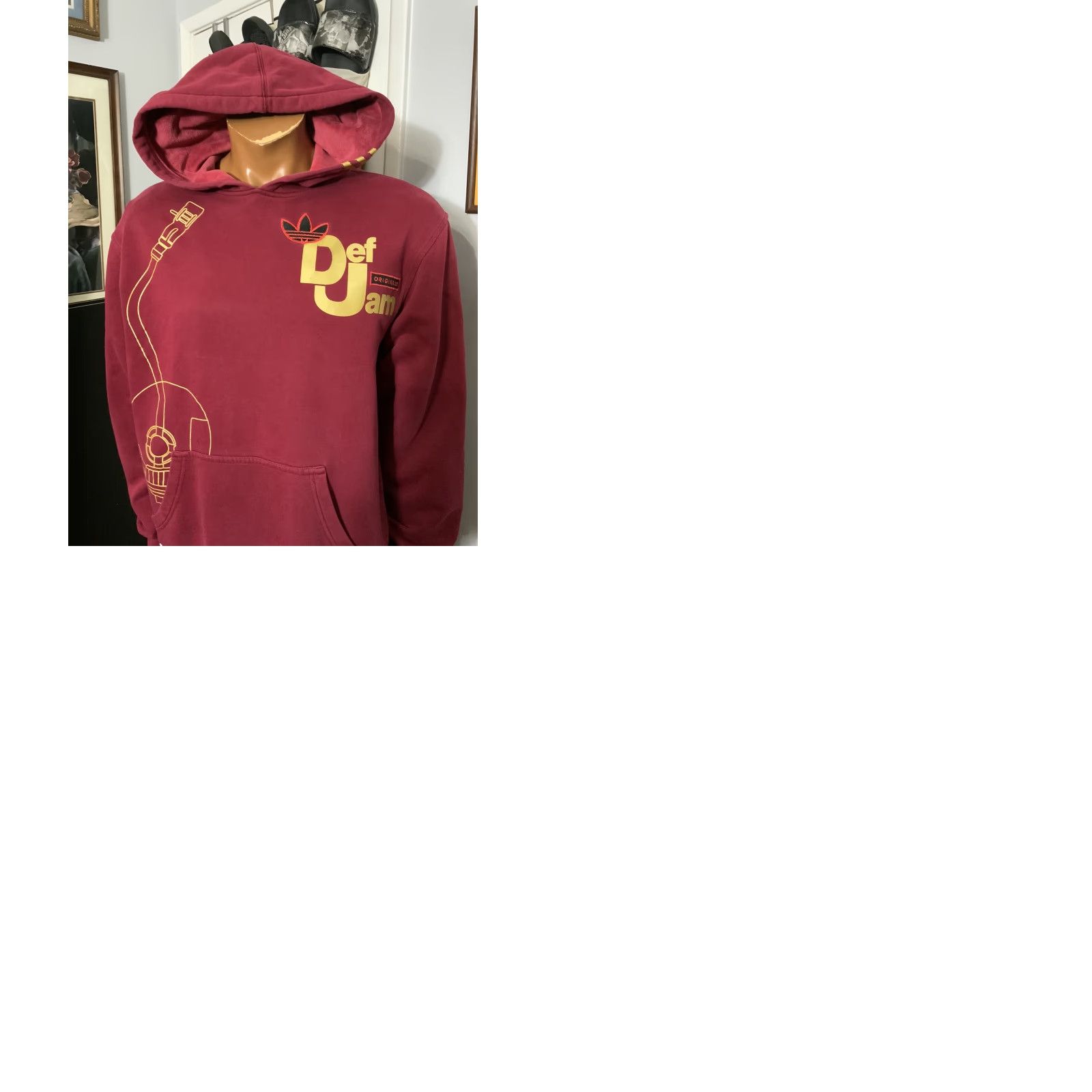 Adidas Adidas Originals X Def Jam Recordings Trefoil Maroon Sweatshirt Hoodie Sz. M Men Hoodie Multicolor Pullover 90s Mens Size US M / EU 48-50 / 2 - 9 Thumbnail