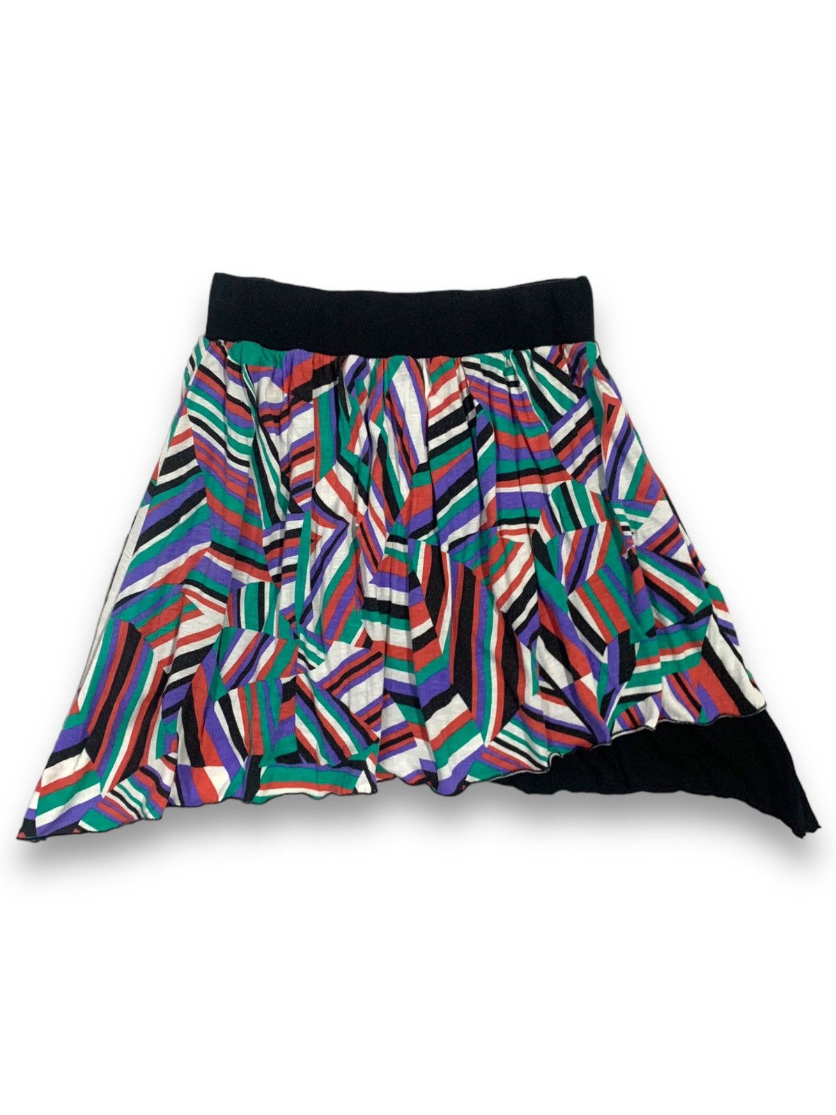 Japanese Brand Vintage Majestic Legon Geometric Stretchable Mini Skirt Size 26" / US 2 / IT 38 - 1 Thumbnail