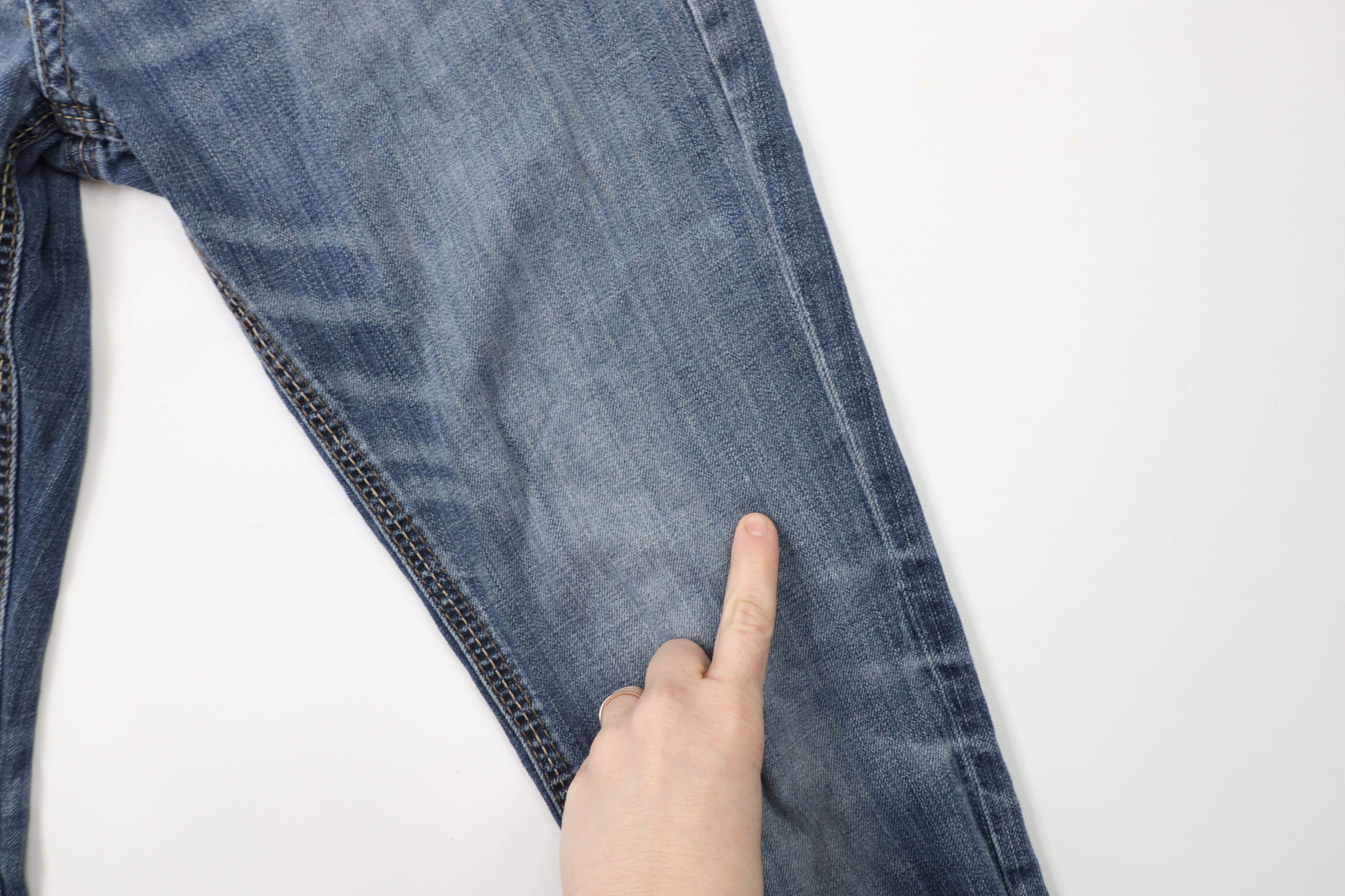 Vintage Buckle BKE Thick Stitch Jake Straight Leg Denim Jeans Blue Size US 33 - 6 Thumbnail