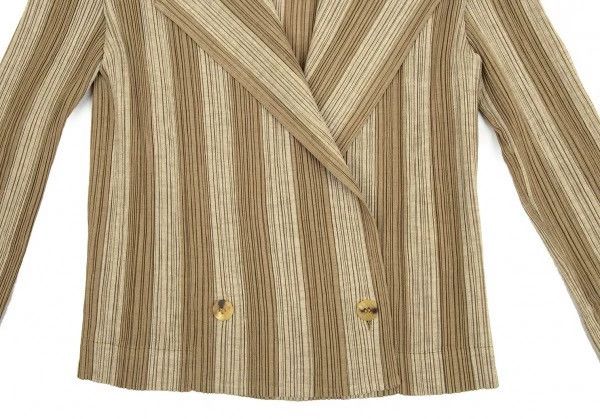 Issey Miyake issey miyake Pleated striped coat Size L / US 10 / IT 46 - 4 Thumbnail