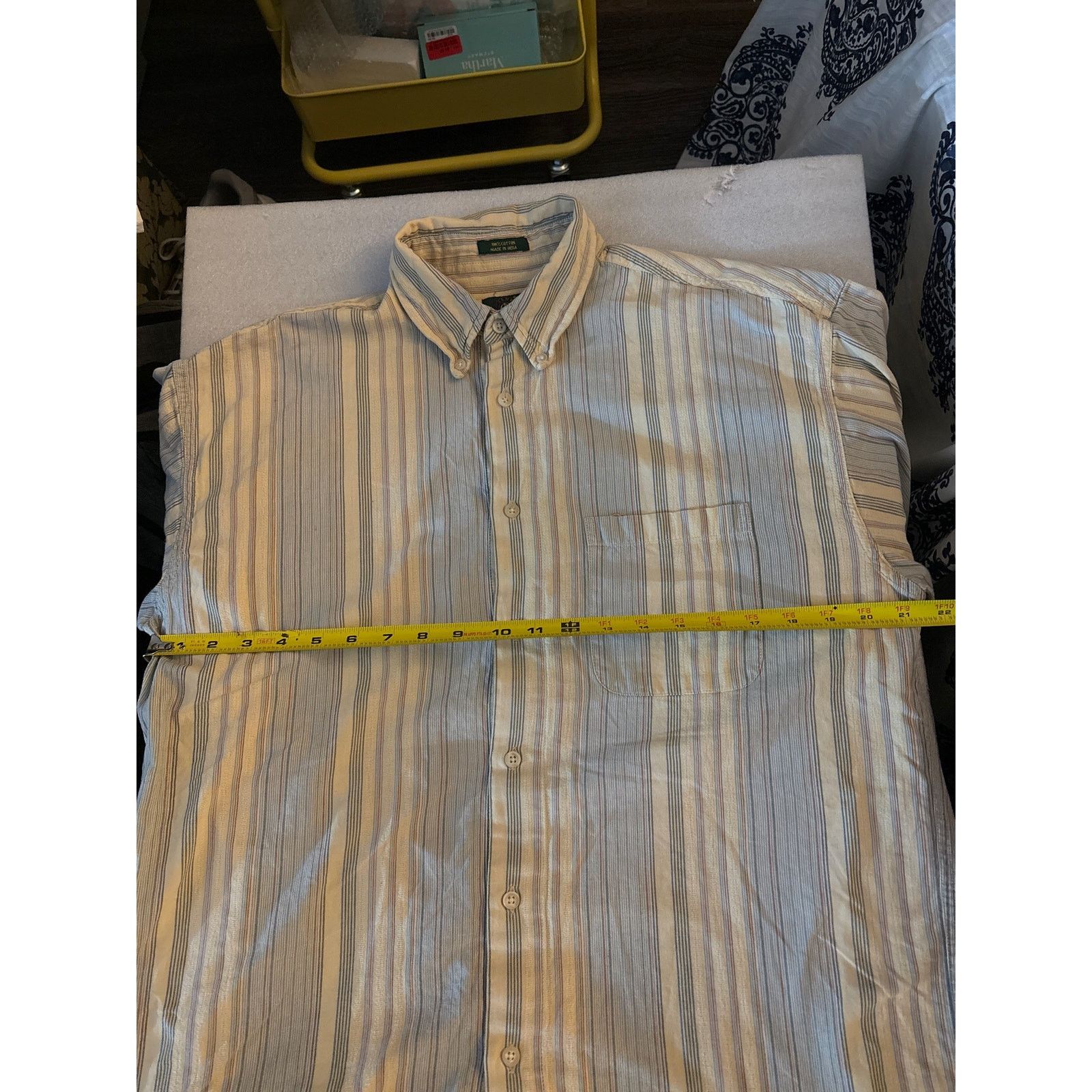 Club Room Club Room Short Sleeve Striped Shirt M Casual Academia Size US M / EU 48-50 / 2 - 5 Thumbnail