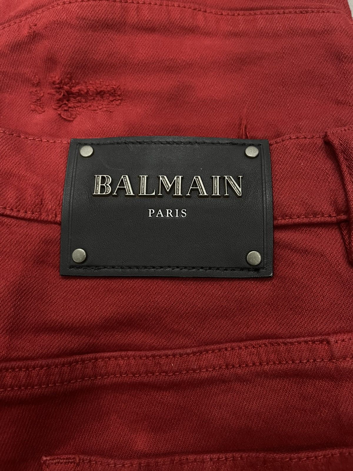 Balmain BALMAIN RED JEANS Size US 33 - 6 Thumbnail