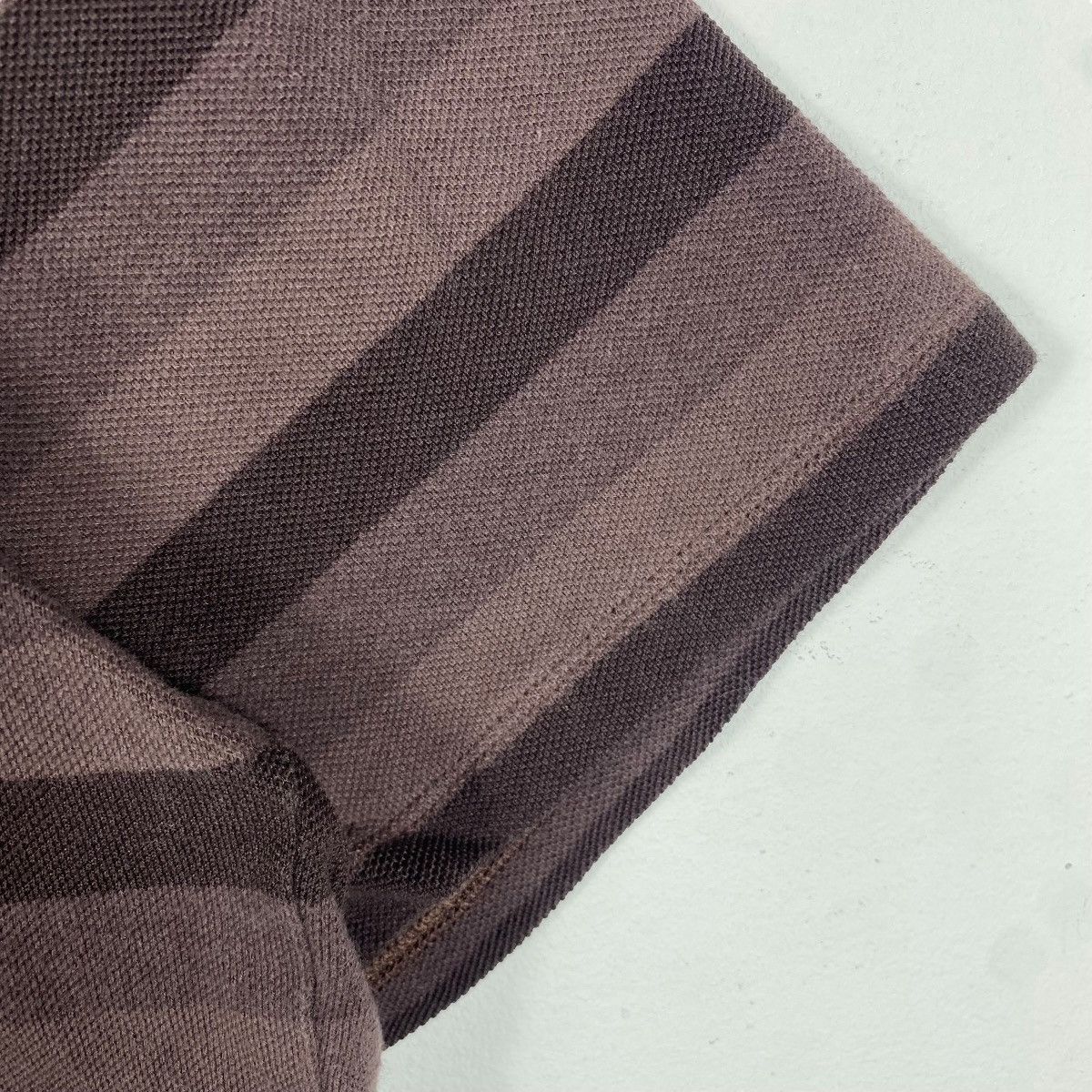 Burberry BURBERRY LONDON Small Embroidery Pony Brown Striped Polo Size US L / EU 52-54 / 3 - 3 Thumbnail