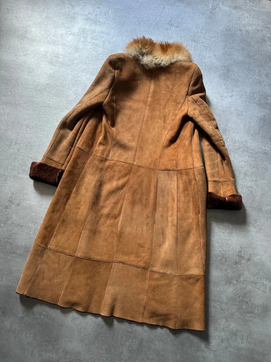 Roberto Cavalli 2000s Roberto Cavalli Royal Leather Long Camel Coat Size M / US 6-8 / IT 42-44 - 7 Thumbnail