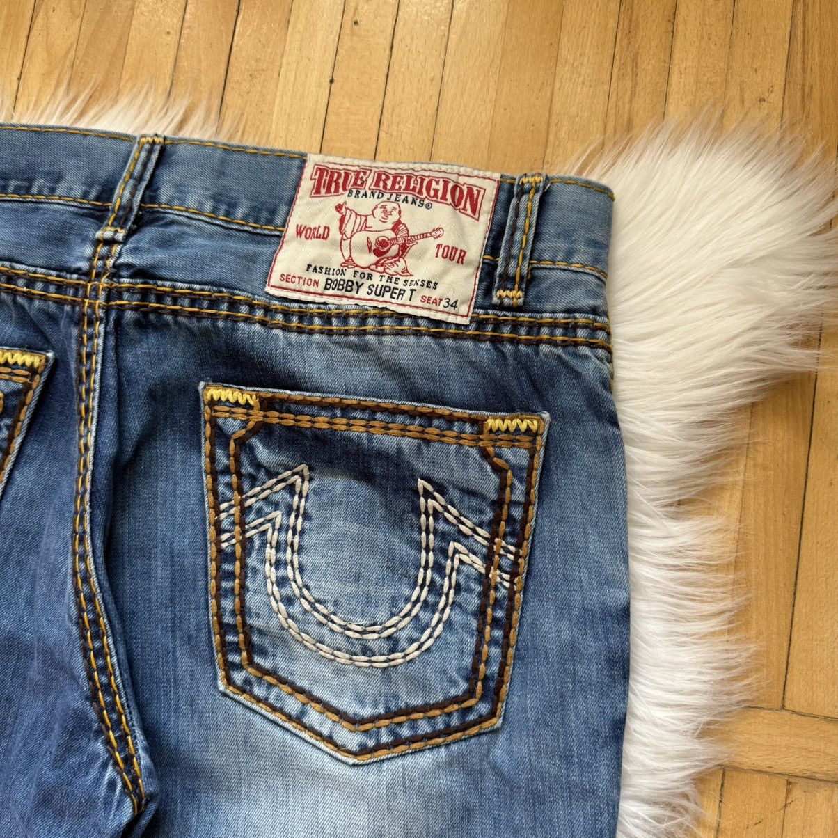 True Religion 📌 Crazy True Religion Billy T Chief Keef style Vintage jeans Size US 36 / EU 52 - 4 Thumbnail
