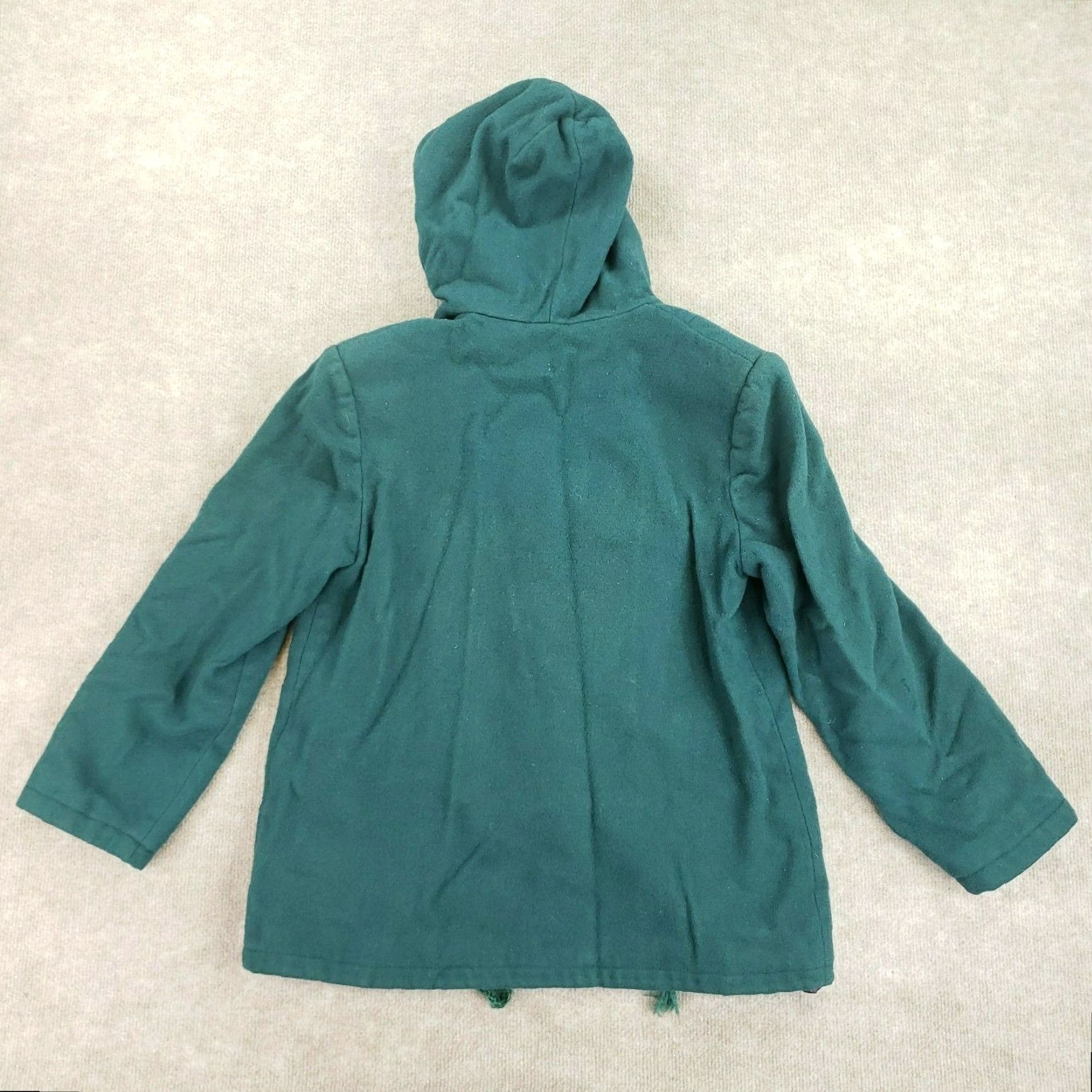 Mackintosh Mackintosh Womens Large Green Wool Coat Hooded Buttons Pockets Size L / US 10 / IT 46 - 8 Thumbnail