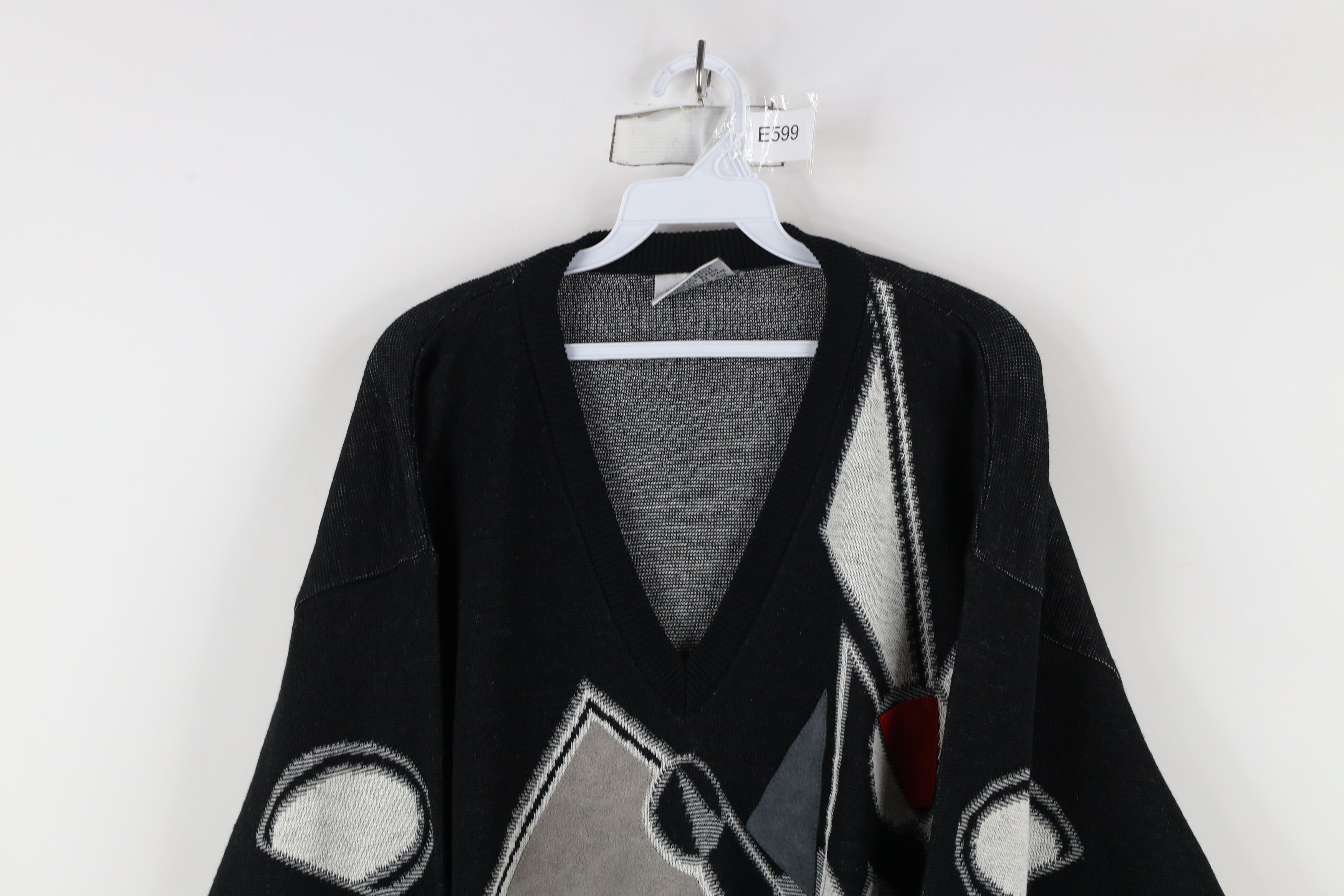 Vintage Vintage 90s Streetwear Wool Blend Abstract Art Knit Sweater Size US XL / EU 56 / 4 - 2 Thumbnail