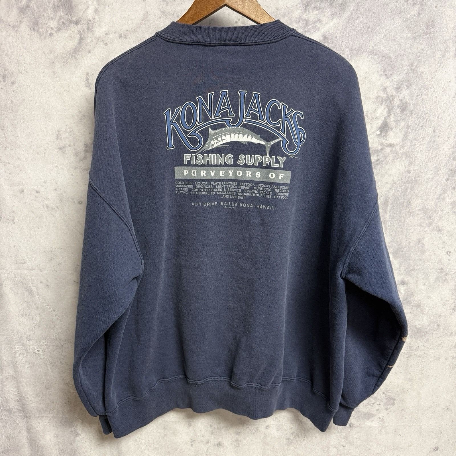 Vintage Vintage 90s Crazy Shirts Hawaii Kona Jacks Fishing Supply Size US XL / EU 56 / 4 - 2 Thumbnail