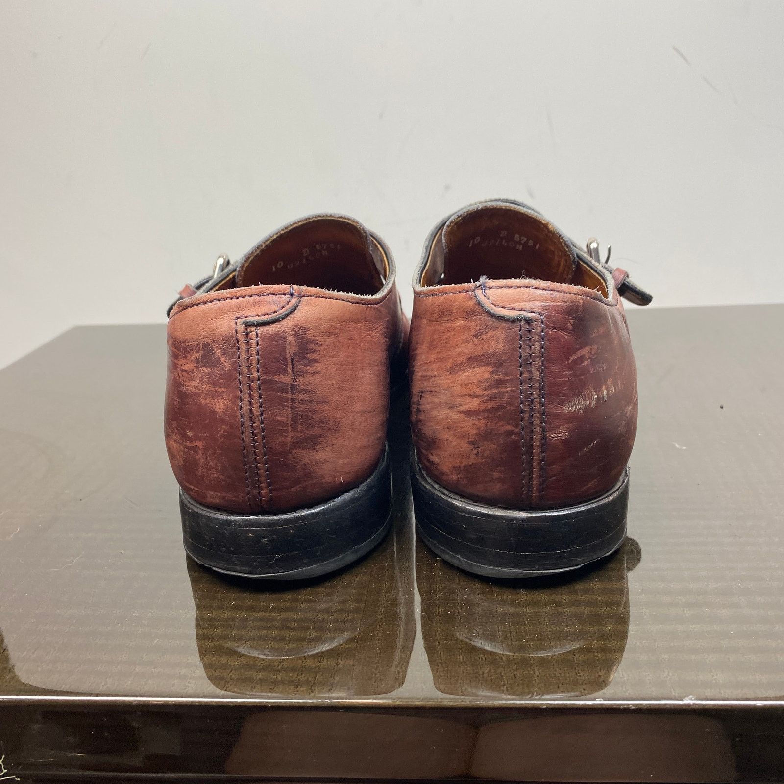 Allen Edmonds Allen Edmonds Warwick Monk Strap Leather Dress Shoes 10D Size US 10 / EU 43 - 4 Thumbnail