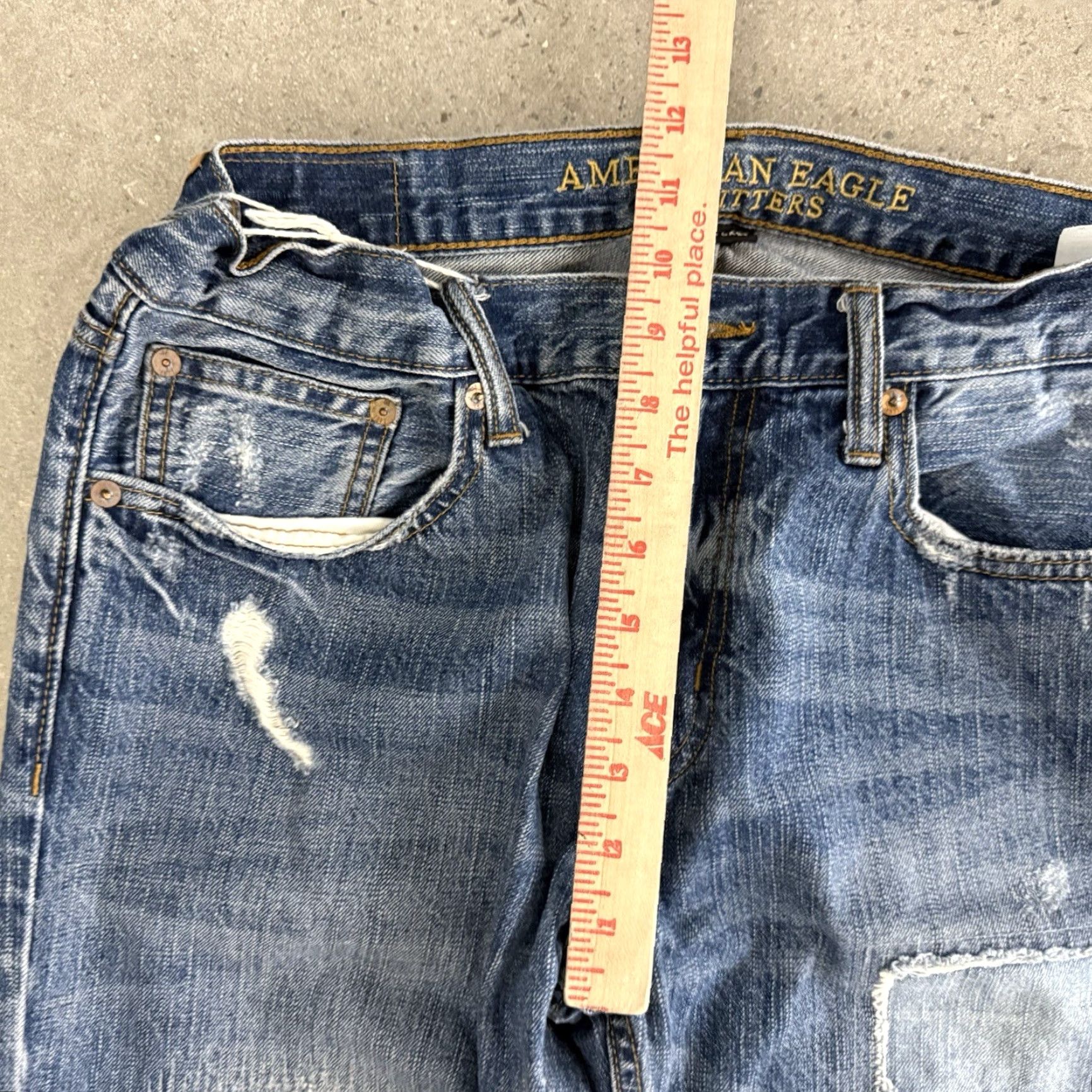 American Eagle Outfitters American Eagle Jeans Made To Last Patchwork Mens Size 32x32 Distressed Size US 32 / EU 48 - 6 Thumbnail