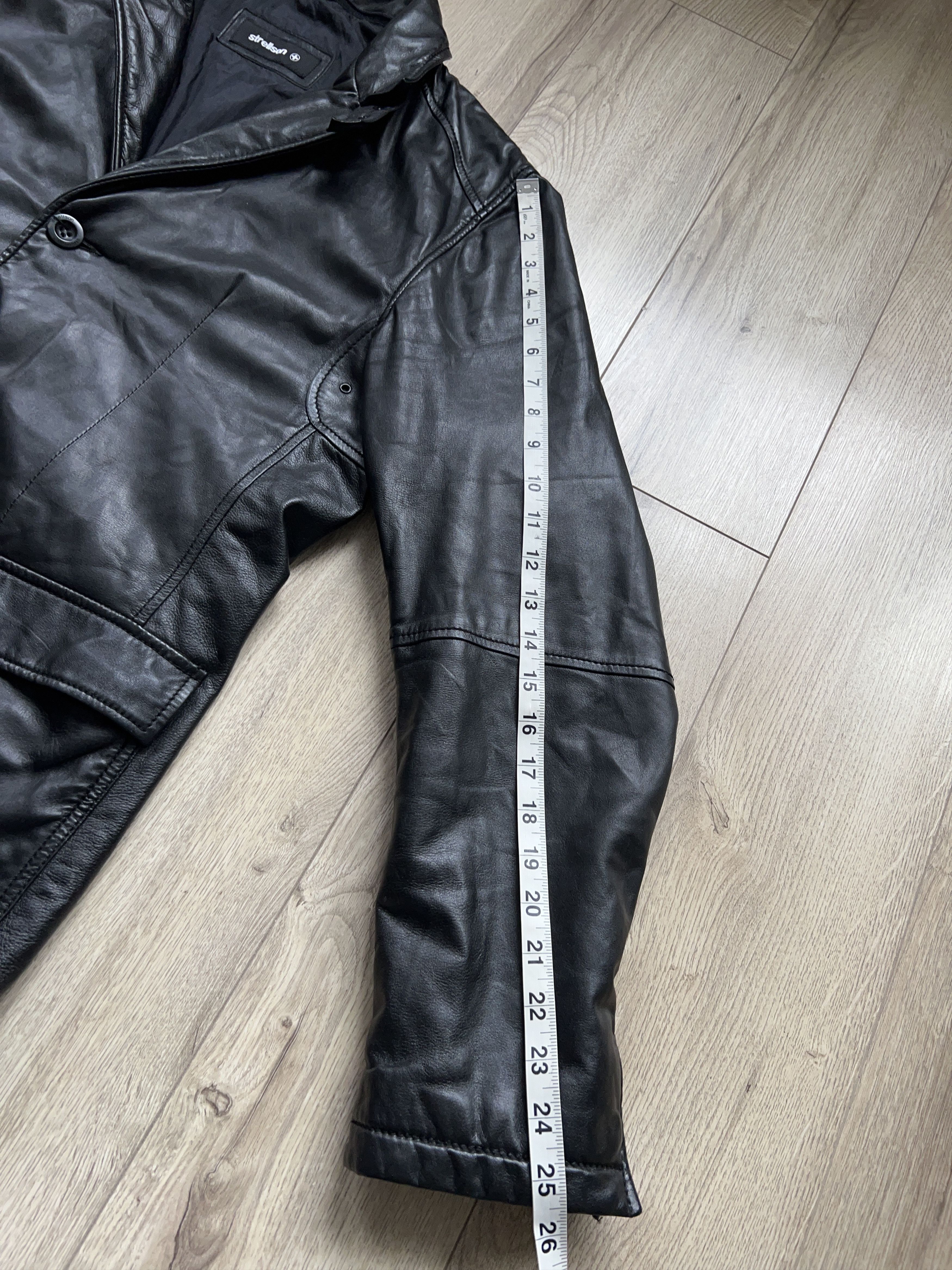 Strellson Mens Swiss Black Soft Leather Jacket Blazer Style Size 50 M Size US M / EU 48-50 / 2 - 11 Thumbnail