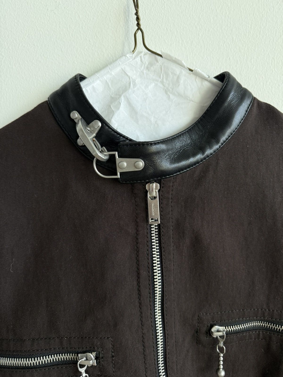Nanushka Cropped Leather Collar Jacket Size US S / EU 44-46 / 1 - 4 Thumbnail