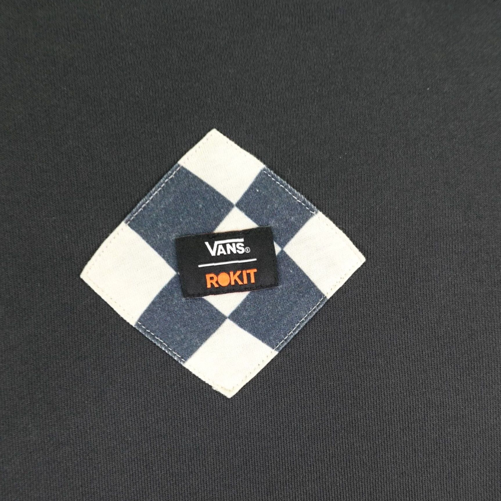 Vans VANS Hoodie Mens Small Gray Rokit Skateboarding Racing Checks Pullover Sweater Size US S / EU 44-46 / 1 - 3 Thumbnail
