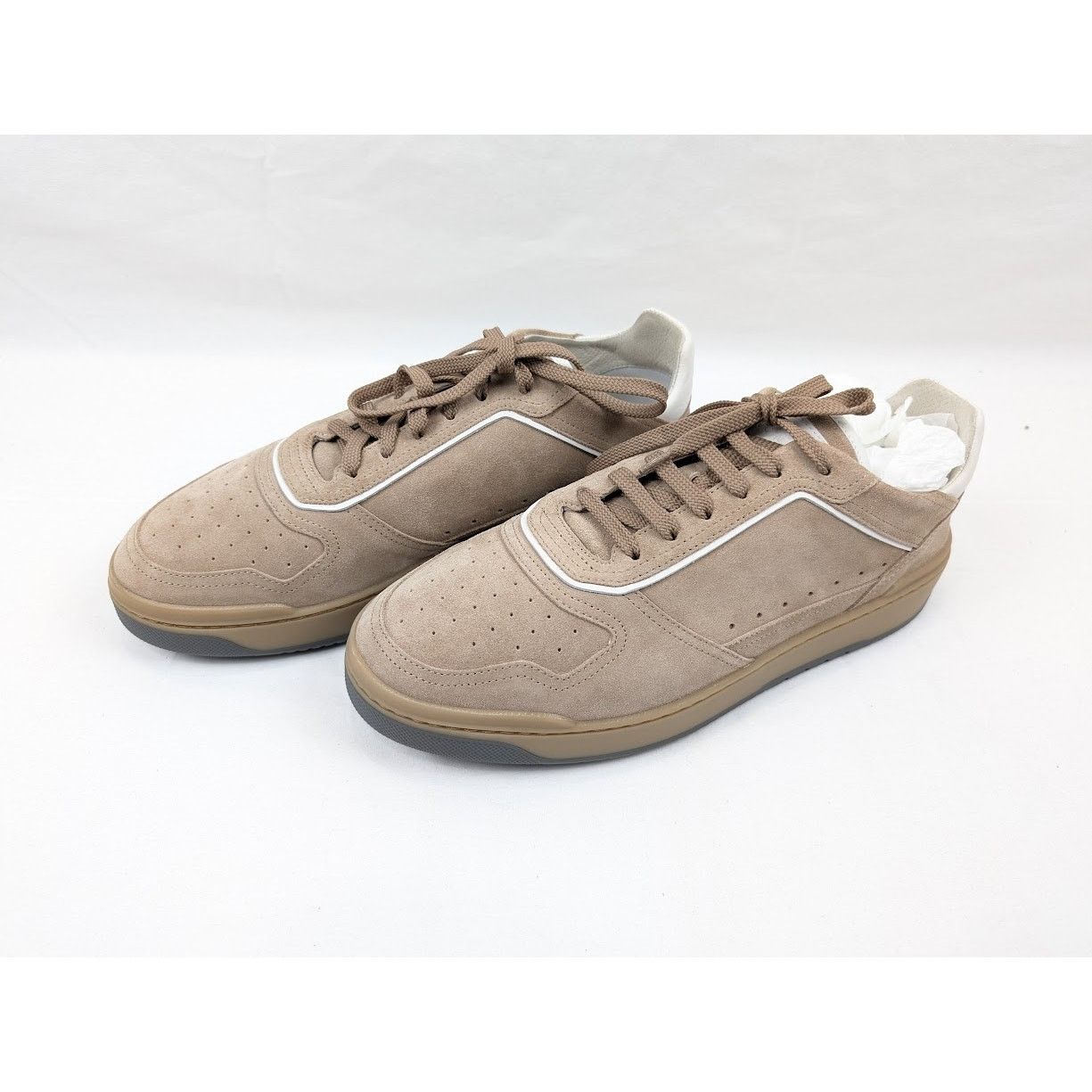 Brunello Cucinelli o1rshd1 Suede Low-Top Sneakers in Beige Size US 9.5 / EU 42-43 - 15 Thumbnail