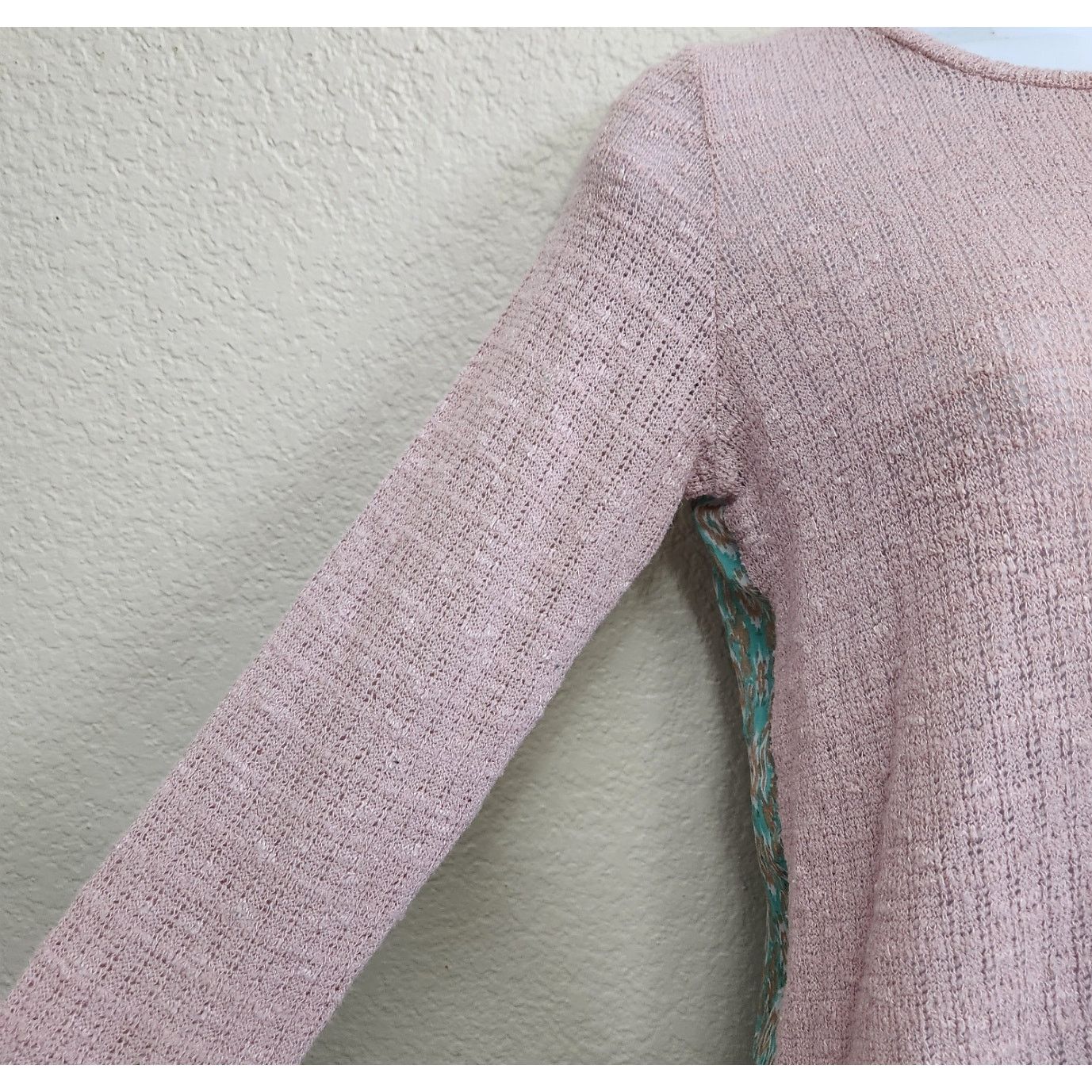 Other Vintage Havana Pink Popcorn Knit Long Sleeve Top Large Size L / US 10 / IT 46 - 2 Thumbnail