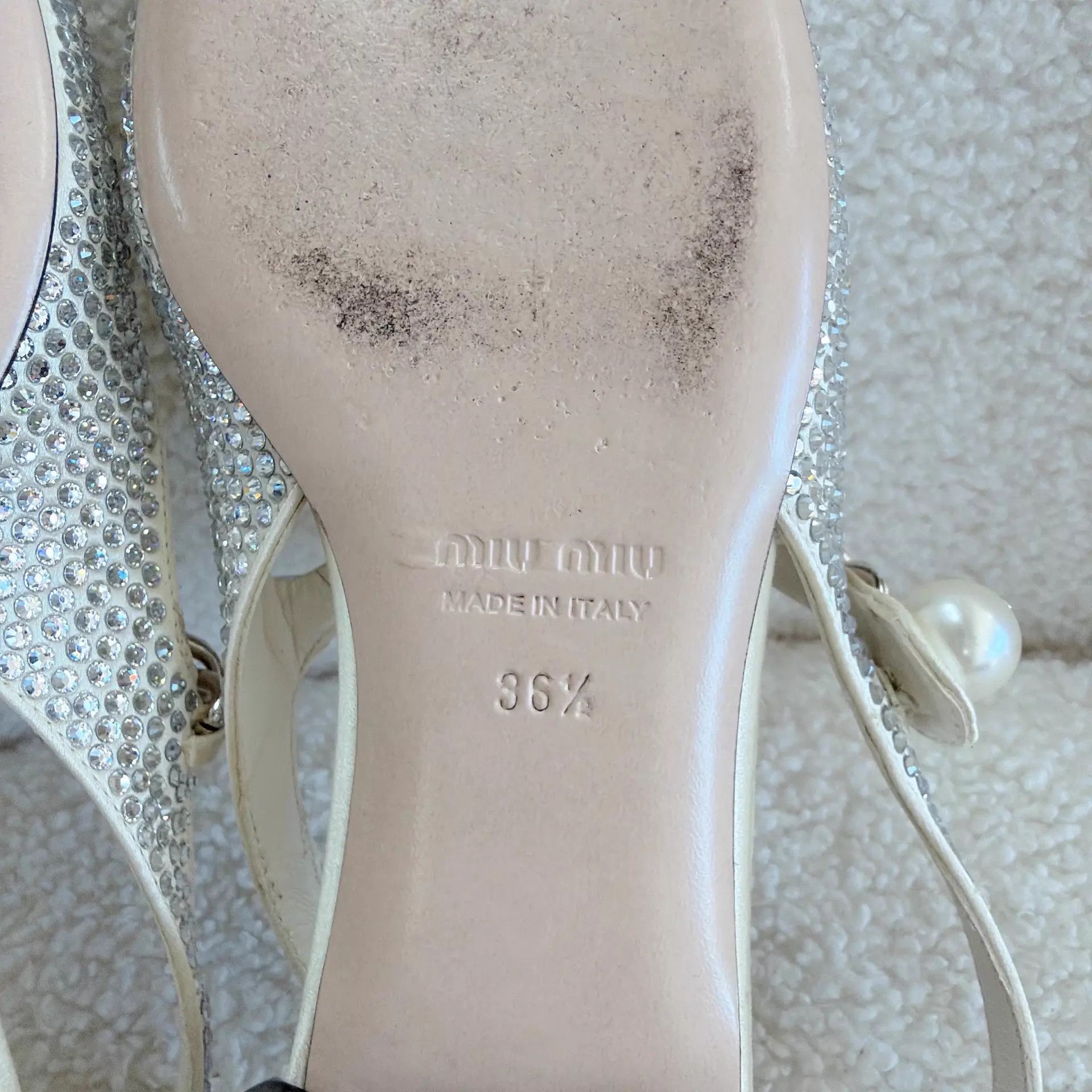 Miu Miu MIU MIU Crystal-Embellished Mary Jane Shoes 36.5 Size US 6 / IT 36 - 8 Thumbnail