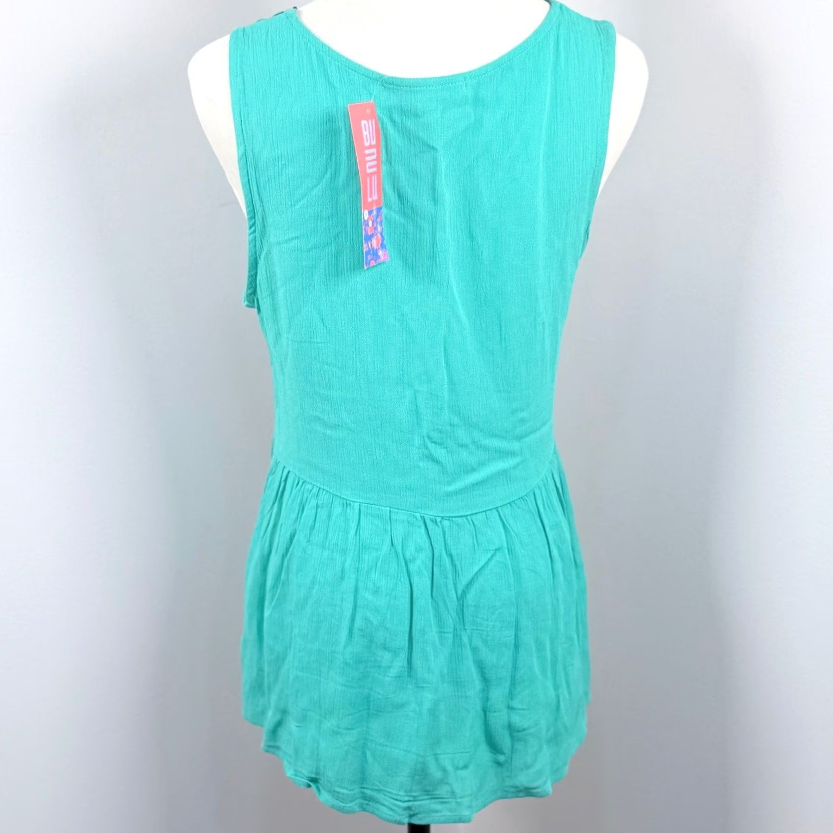 Vintage Bunulu Womens M Sleeveless Top Geometric Embroidered Boho Festival Size M / US 6-8 / IT 42-44 - 3 Thumbnail