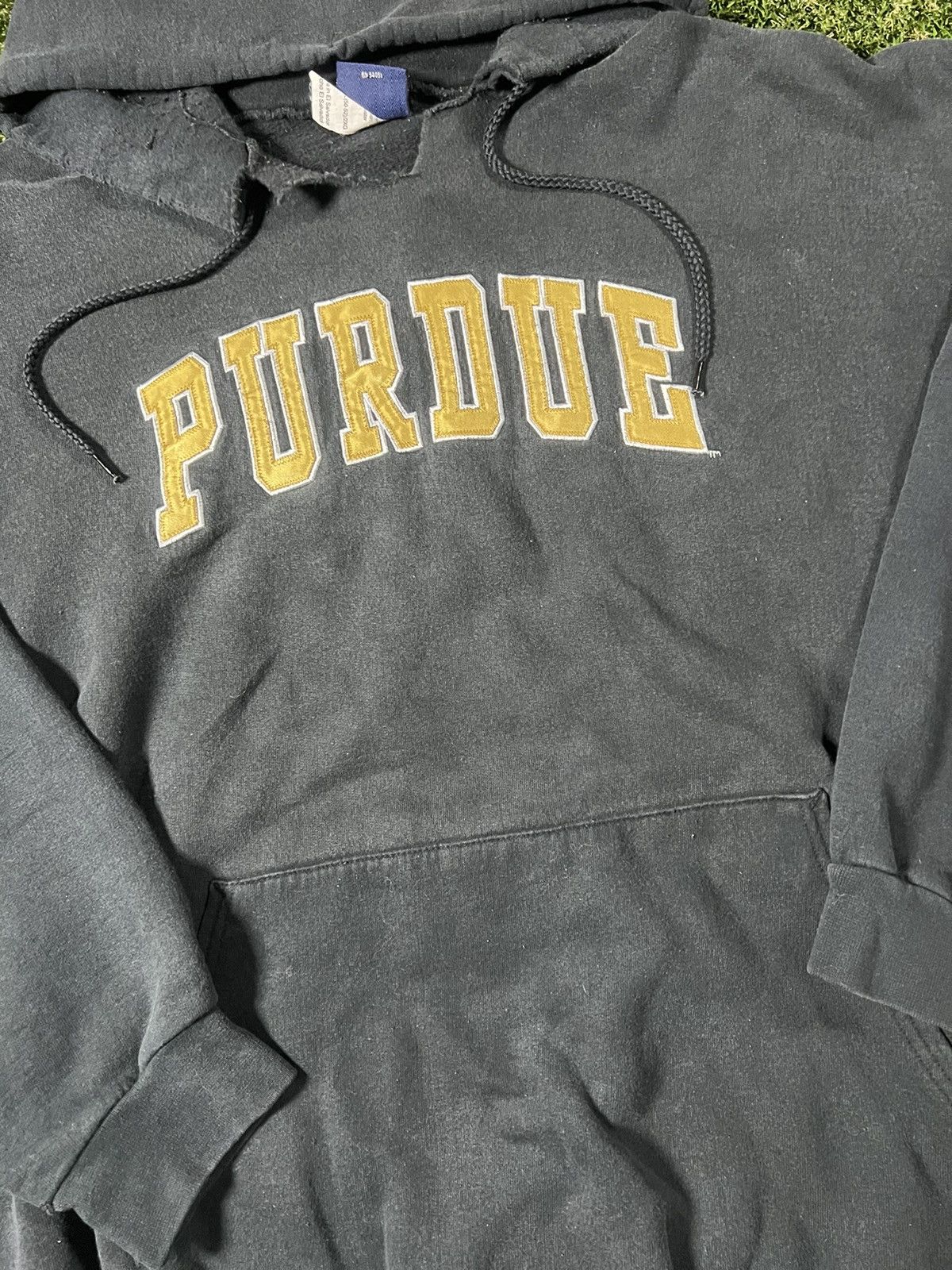 NCAA Vintage 90’s Baggy Embroidered Purdue Boilermakers Hoodie Size US XXL / EU 58 / 5 - 2 Thumbnail