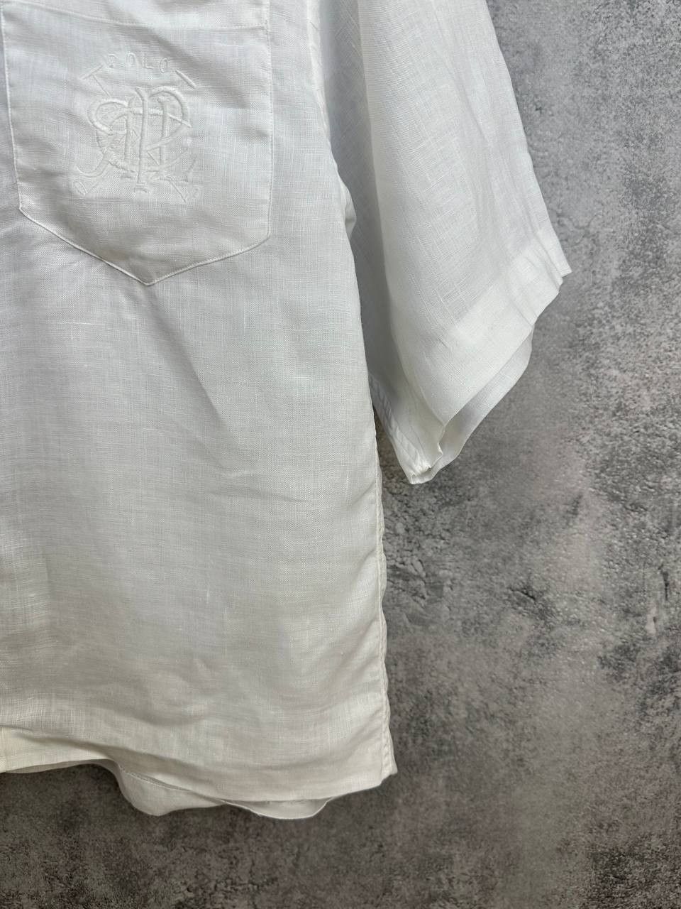 Ralph Lauren Ralph Lauren Vintage 100% Linen 3/4 Crop Shirt Button Up Size M / US 6-8 / IT 42-44 - 8 Thumbnail