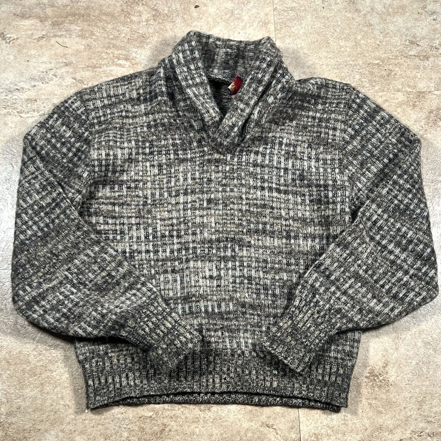 Vintage VINTAGE Manhattan Mohair Sweater Mens Large Pullover Brown USA Small Hole Button Missing Size US L / EU 52-54 / 3 - 2 Thumbnail