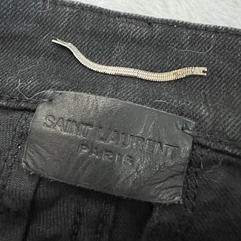 Yves Saint Laurent Saint LaurentBlack diagonal zipper jeans 2503-Nextarrow Size US 32 / EU 48 - 3 Thumbnail