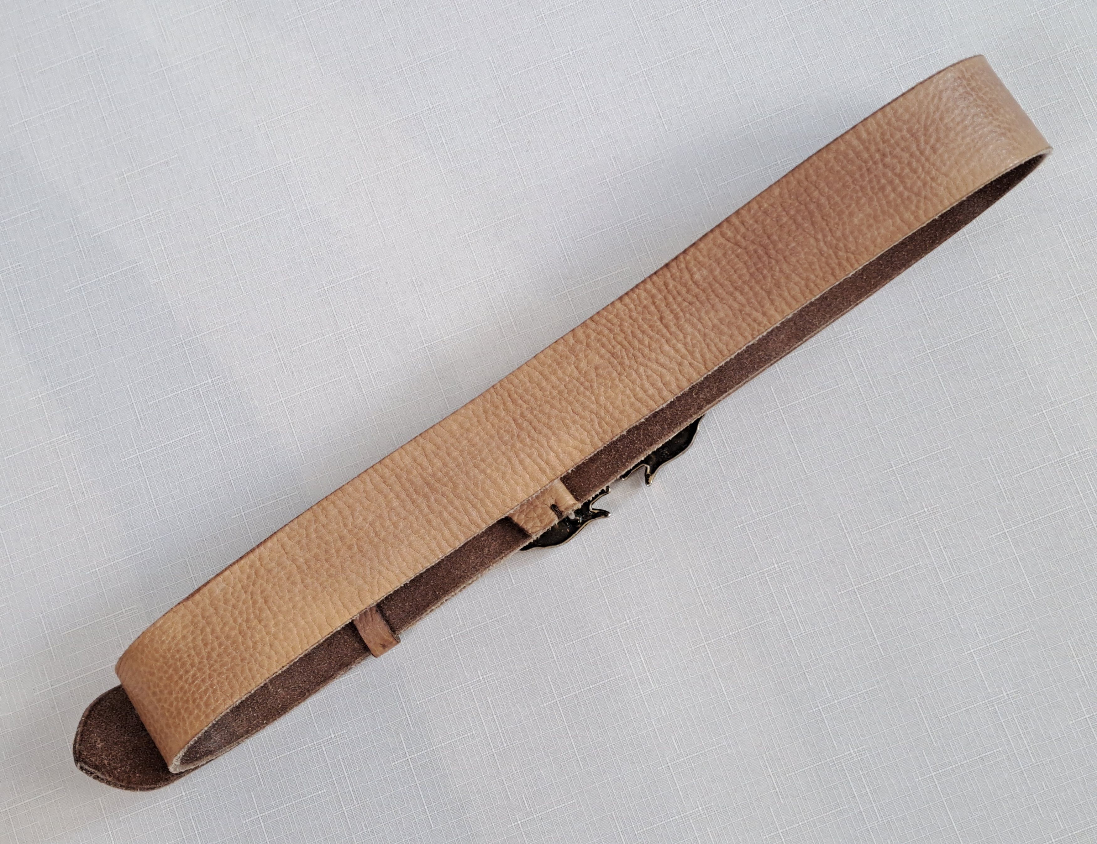 Designer GUSTAV designer leather belt. Size ONE SIZE - 7 Thumbnail