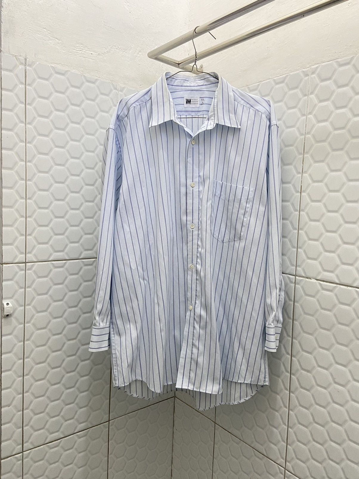 Issey Miyake Vintage Issey Miyake Striped Baggy Shirt Size US L / EU 52-54 / 3 - 5 Thumbnail