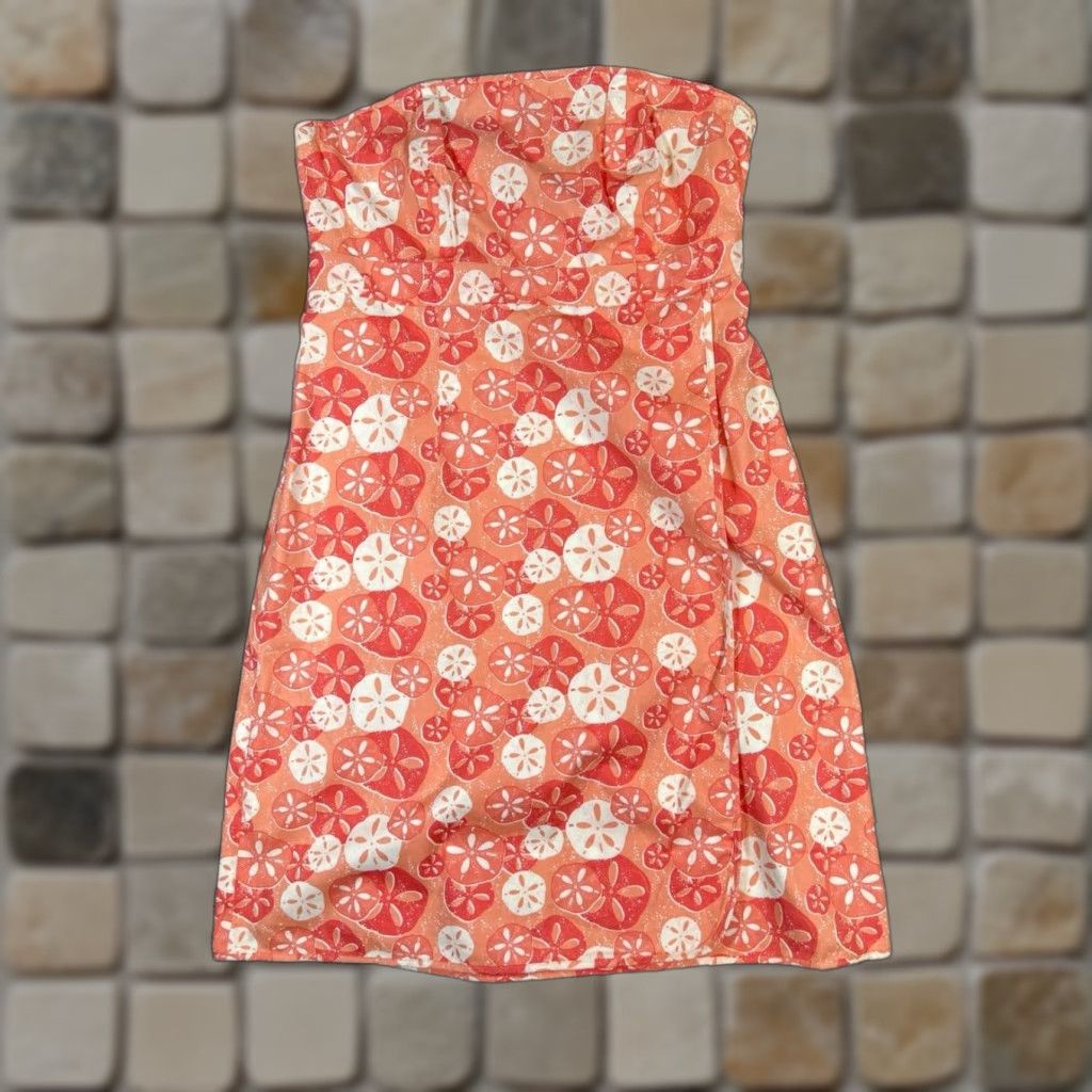 Vineyard Vines Vineyard Vines Dress Womens 4 Orange White Cotton Bodycon Size S / US 4 / IT 40 - 1 Thumbnail